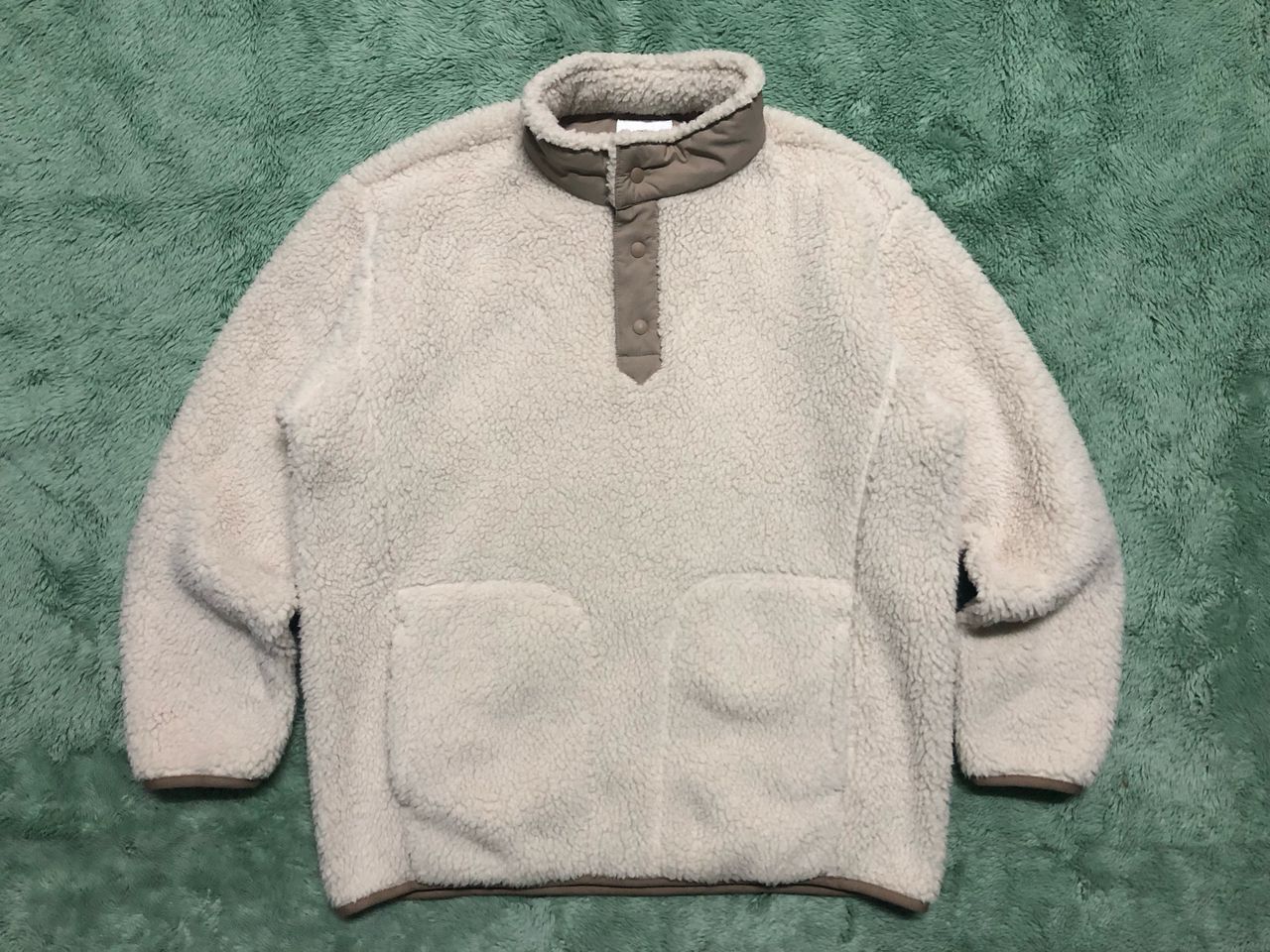 Uniqlo × White Mountaineering UNIQLO WHITE MOUNTAINEERING DEEP PILE FLEECE HALF BUTTON Size US M / EU 48-50 / 2 - 1 Thumbnail