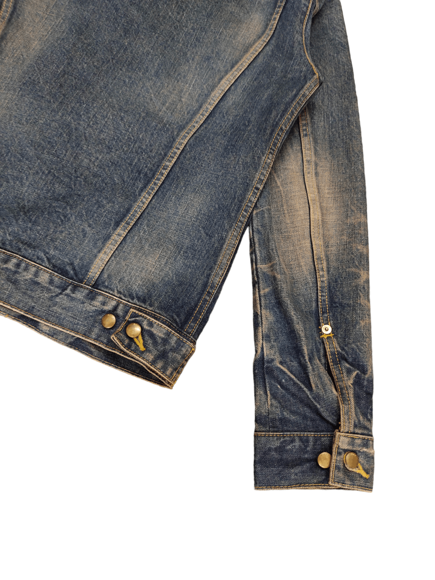 If Six Was Nine Rico Japan Double Pocket Distress Faded Denim Jacket Size US M / EU 48-50 / 2 - 11 Thumbnail