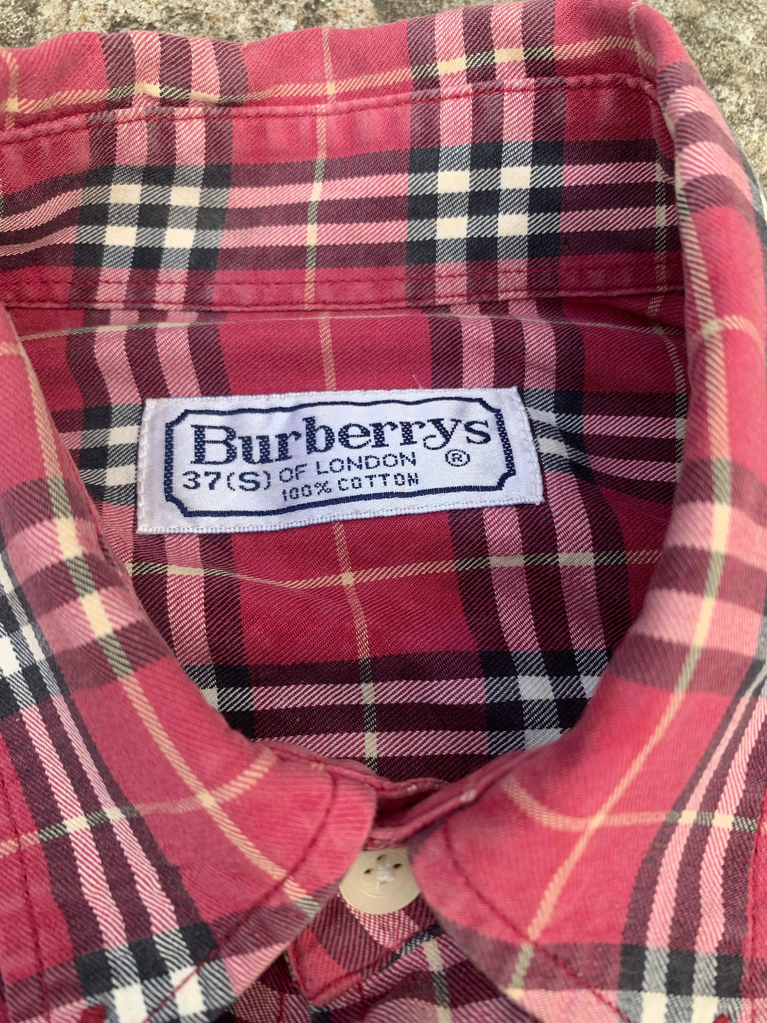 Burberry VTG burberrys Red Nova check Shirt Size US S / EU 44-46 / 1 - 5 Thumbnail