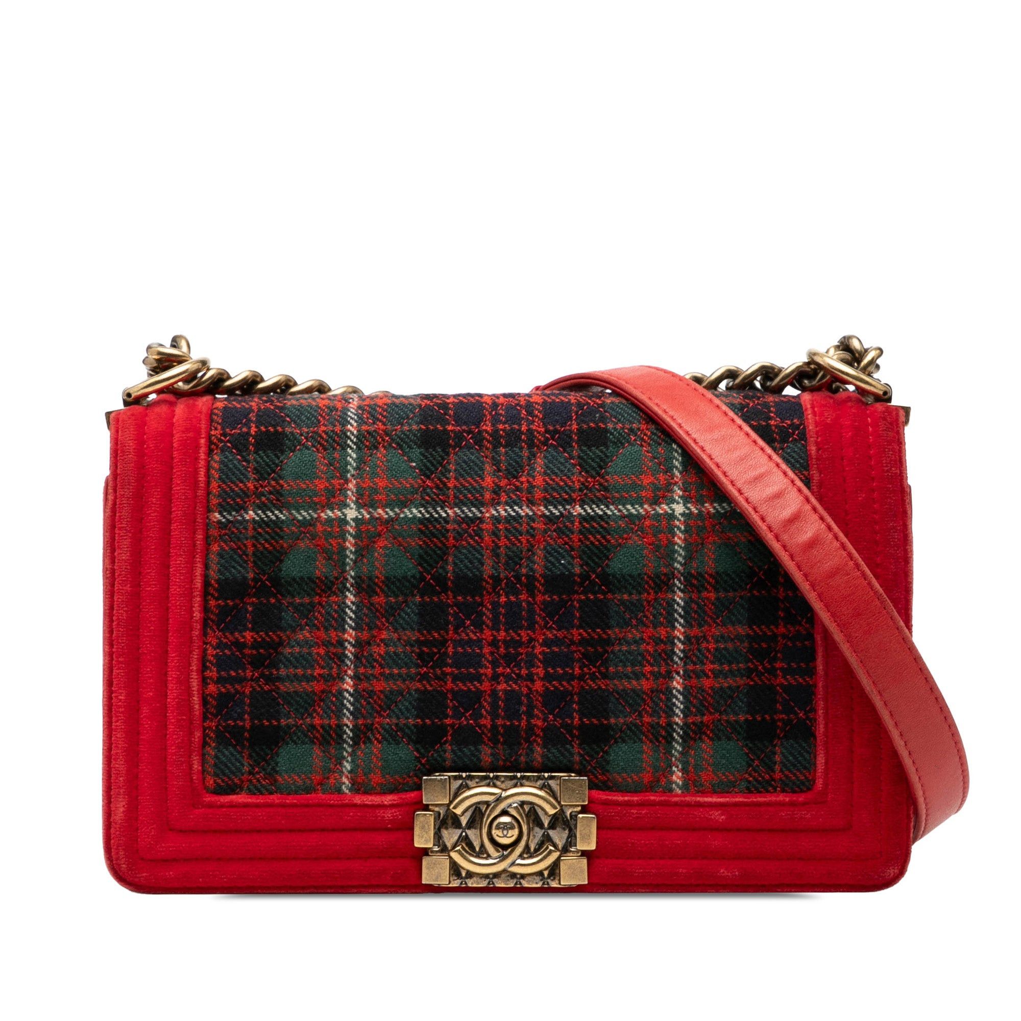 Chanel Old Medium Quilted Tweed and Velvet Boy Flap Size ONE SIZE - 1 Thumbnail