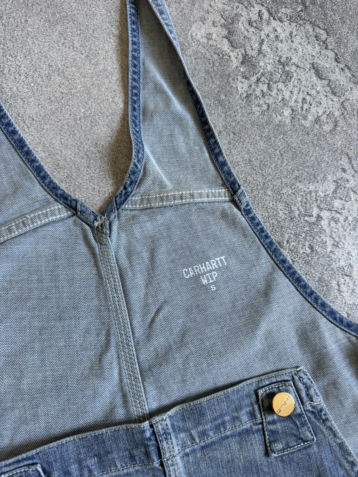 Carhartt Carhartt WIP Womens Denim Bib Overall Blue Size S Tapered Size 26" / US 2 / IT 38 - 7 Thumbnail