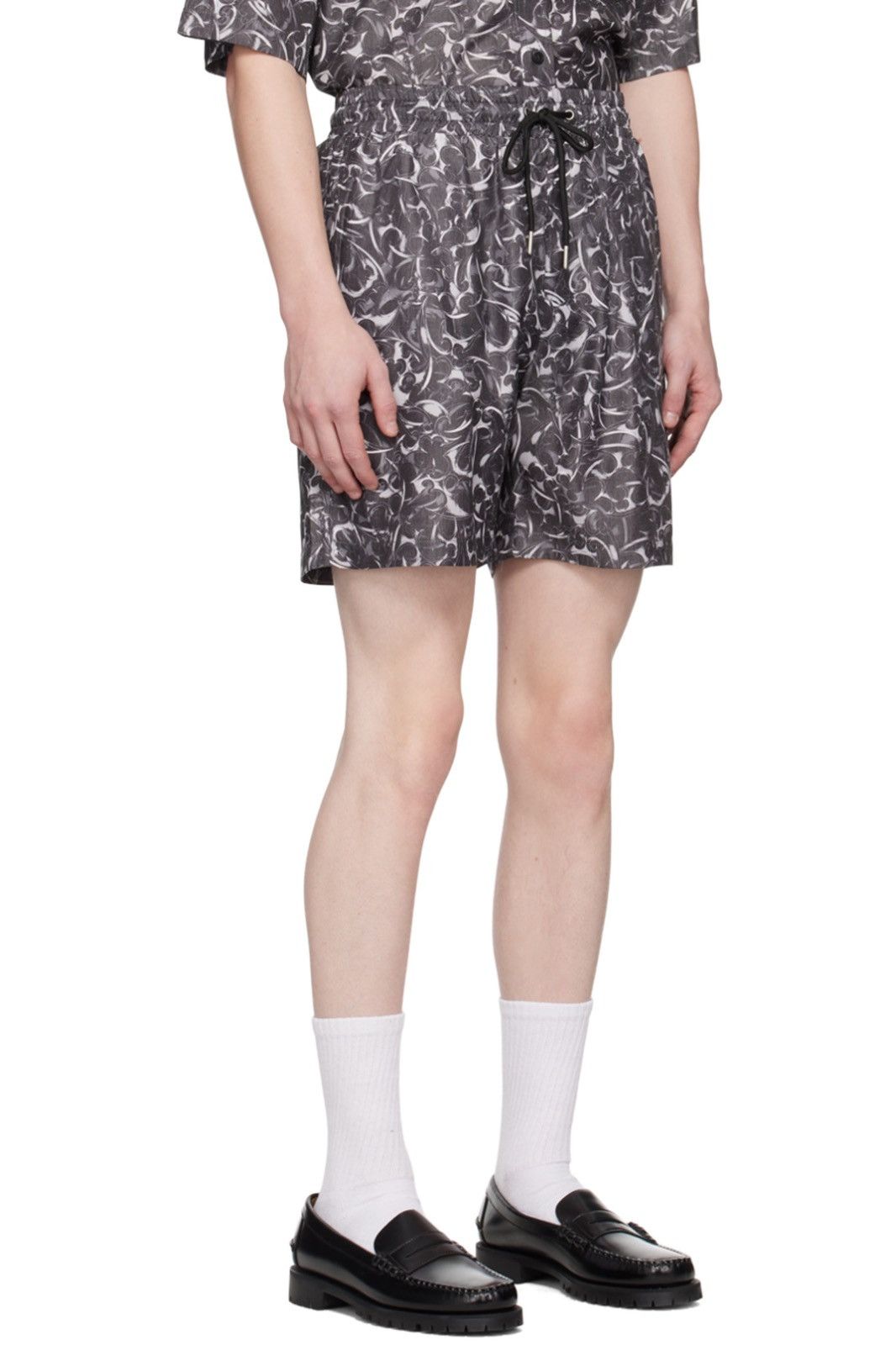 Han Kjobenhavn !DS! FW22 Han Kjobenhavn Chrome Tribal Printed Track Shorts Size US 32 / EU 48 - 3 Thumbnail