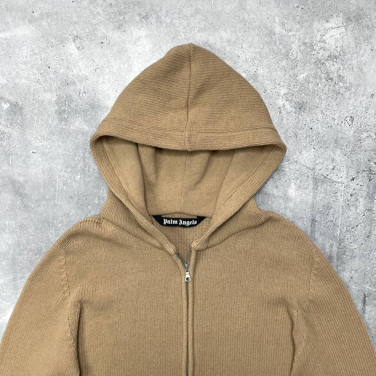 Palm Angels Palm Angels Curved Logo Zip-Up Knitted Hoodie Cardigan Size US S / EU 44-46 / 1 - 4 Thumbnail