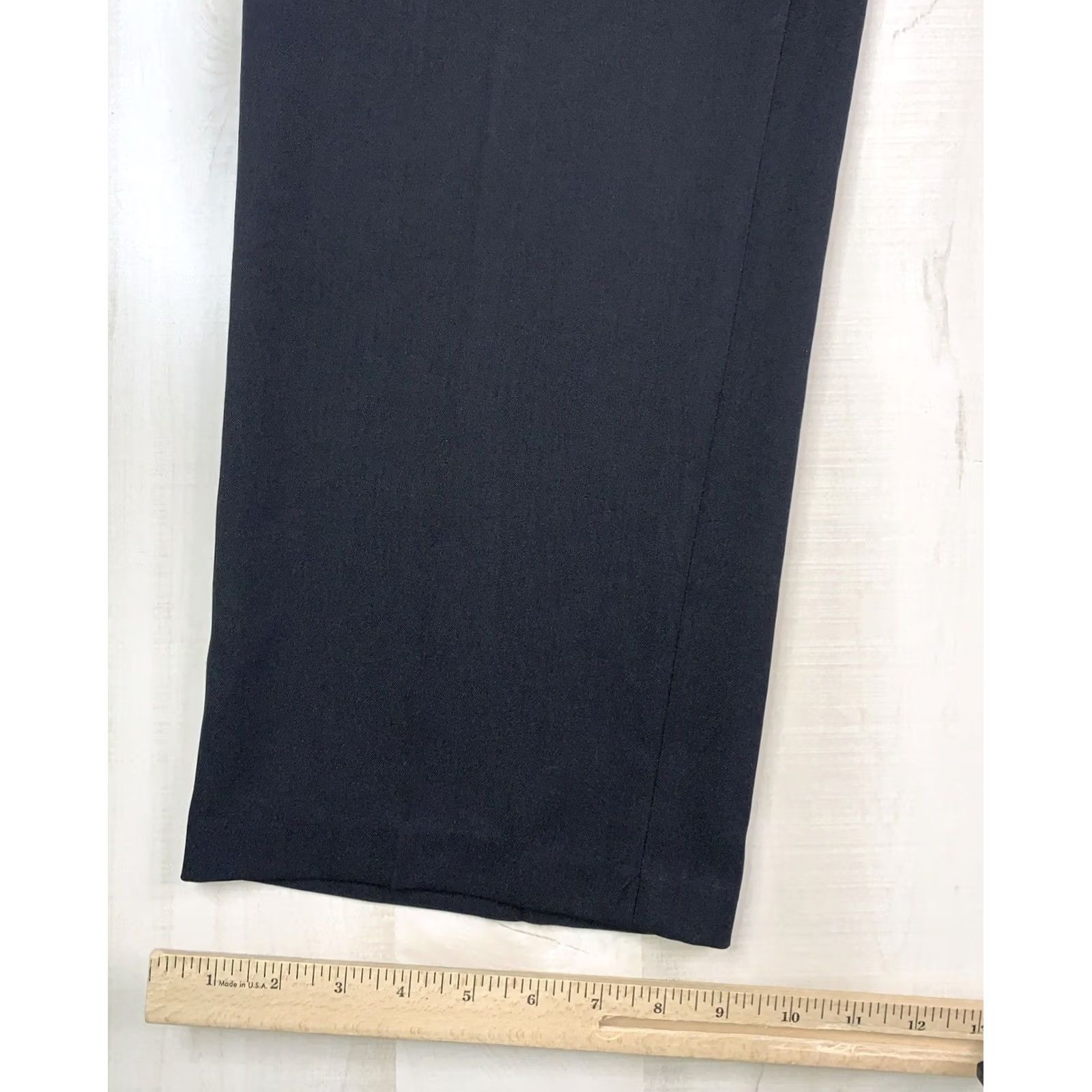 Haggar Haggar Dress Pants Men Black Tailored Fit Straight Leg 40x30 Regular Inseam 30 Solid Heather Size US 40 / EU 56 - 4 Thumbnail