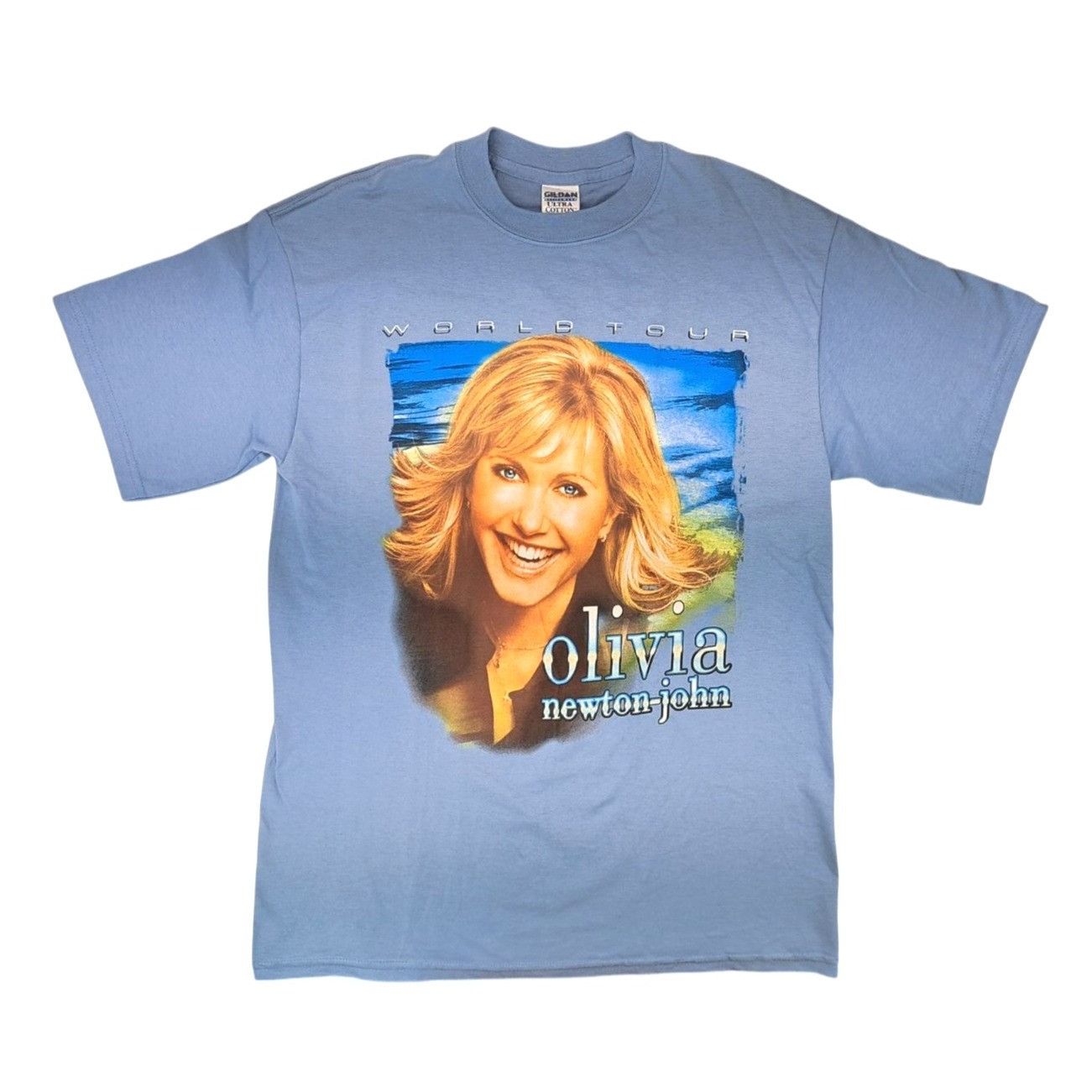 Gildan Vintage Olivia Newton-John World Tour T-Shirt Gildan Blue M Size US M / EU 48-50 / 2 - 1 Thumbnail