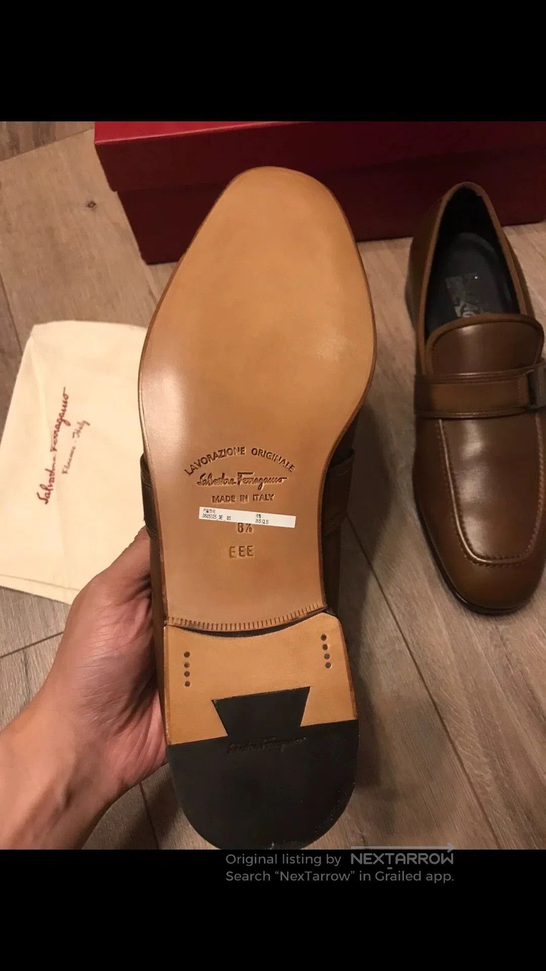 Salvatore Ferragamo Brown Leather Buckle Loafers Size 9.5. Size US 9.5 / EU 42-43 - 4 Thumbnail