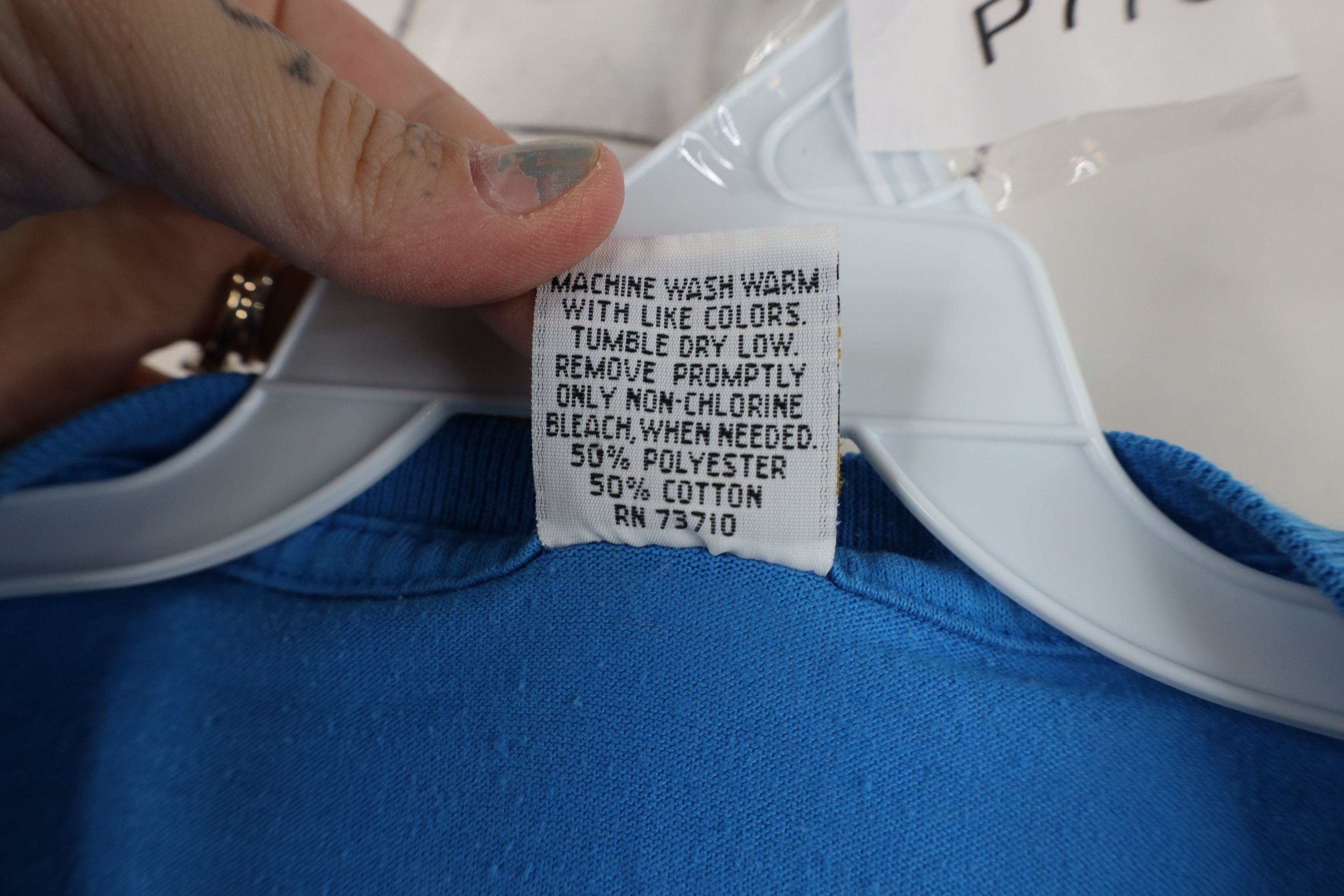 Vintage Vintage 90s Streetwear Short Sleeve Pocket T-Shirt Blue USA Size XXL / US 16-18 / IT 52-54 - 8 Thumbnail