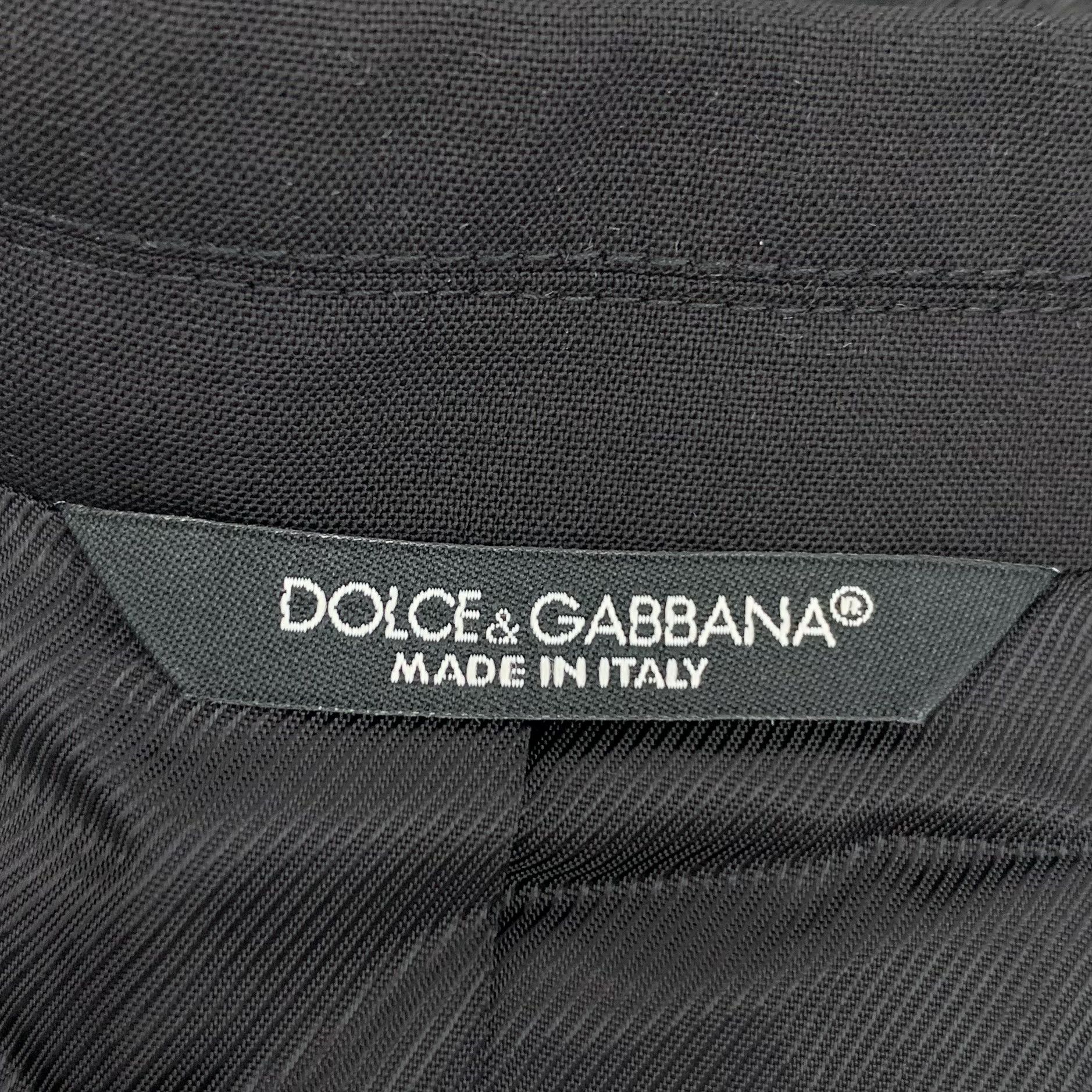 Dolce & Gabbana Dolce & Gabbana Wool Blazer Black (52) Size 52L - 5 Thumbnail