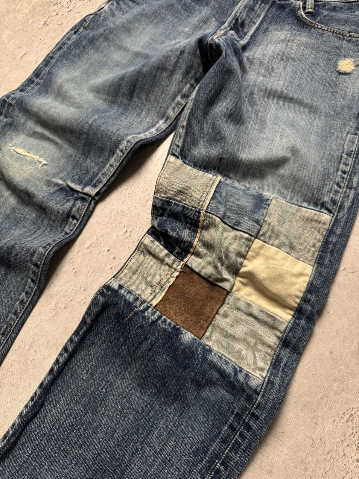 Edwin Edwin selvage patchwork japanese jeans pants Size US 31 - 3 Thumbnail