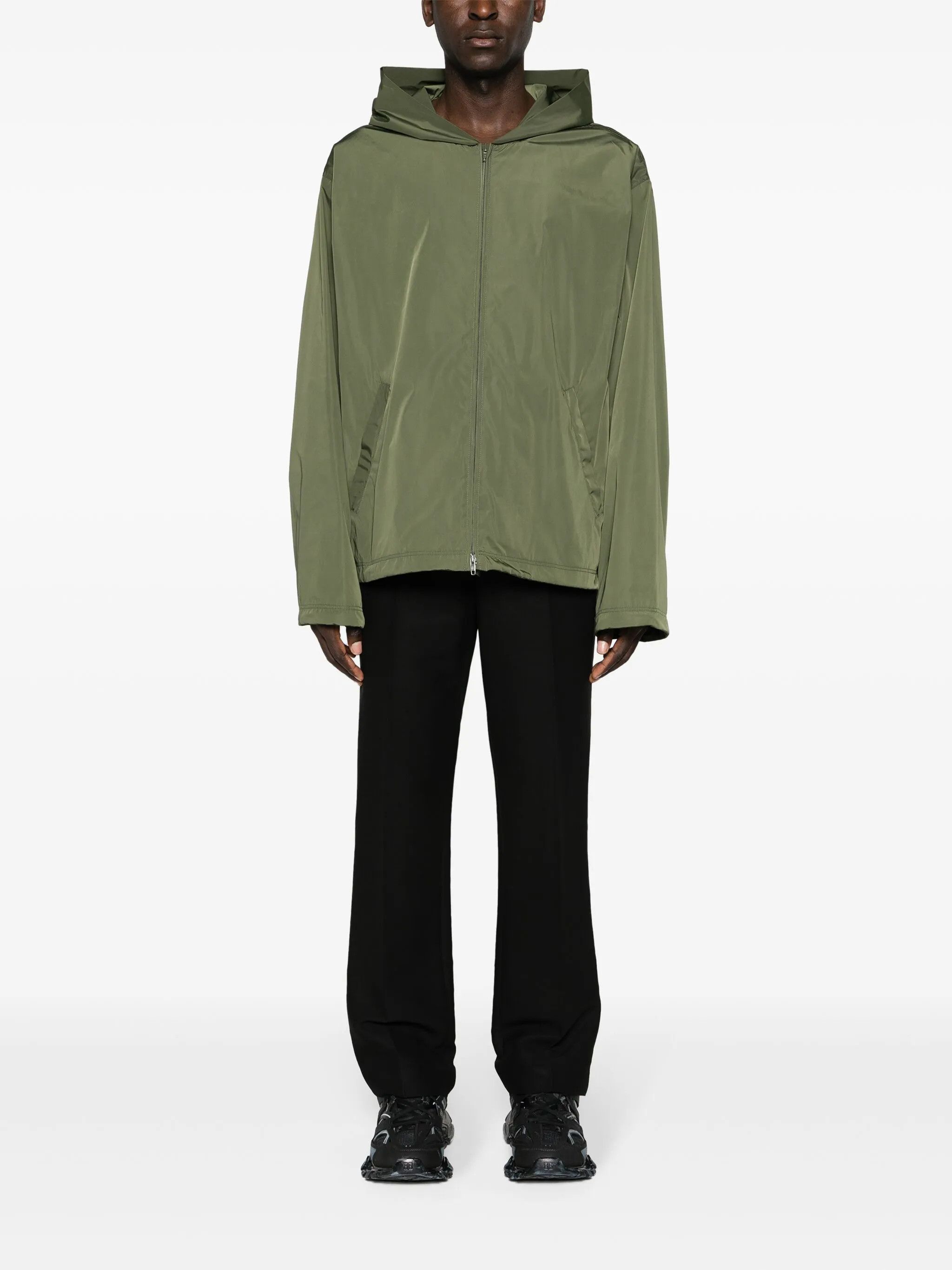 BAL o1s1wg111225 DUP / Hooded Rain Jacket in Olive Green Size US XL / EU 56 / 4 - 2 Thumbnail