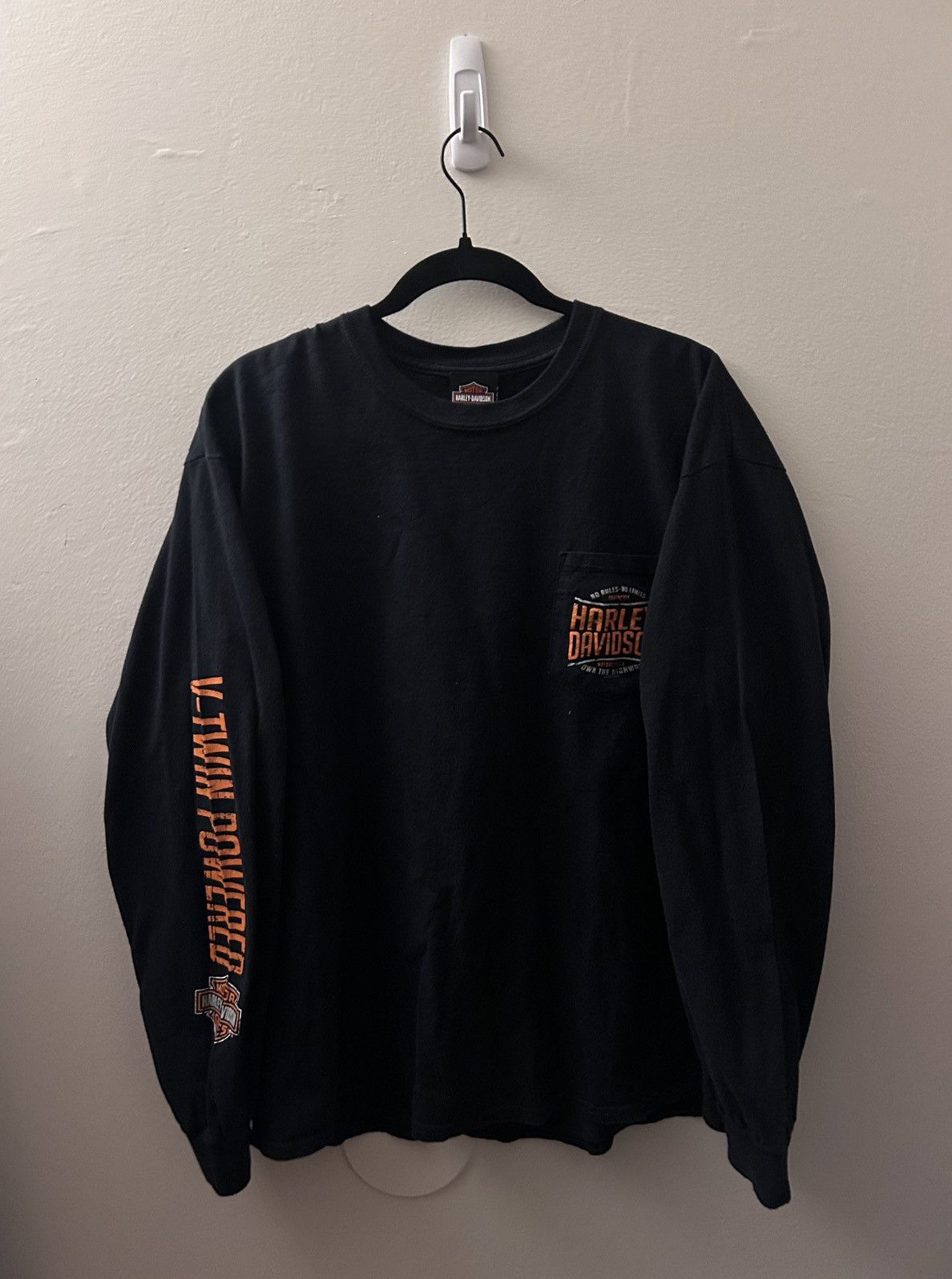 Harley Davidson Vintage Harley Davidson Long Sleeve Size US XL / EU 56 / 4 - 1 Thumbnail