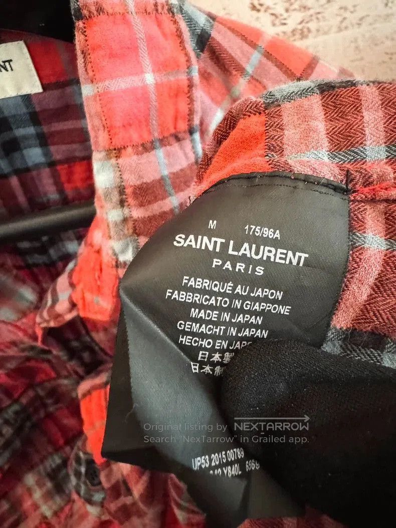 Saint Laurent Paris Saint Laurent Red Plaid Button. Size US M / EU 48-50 / 2 - 5 Thumbnail