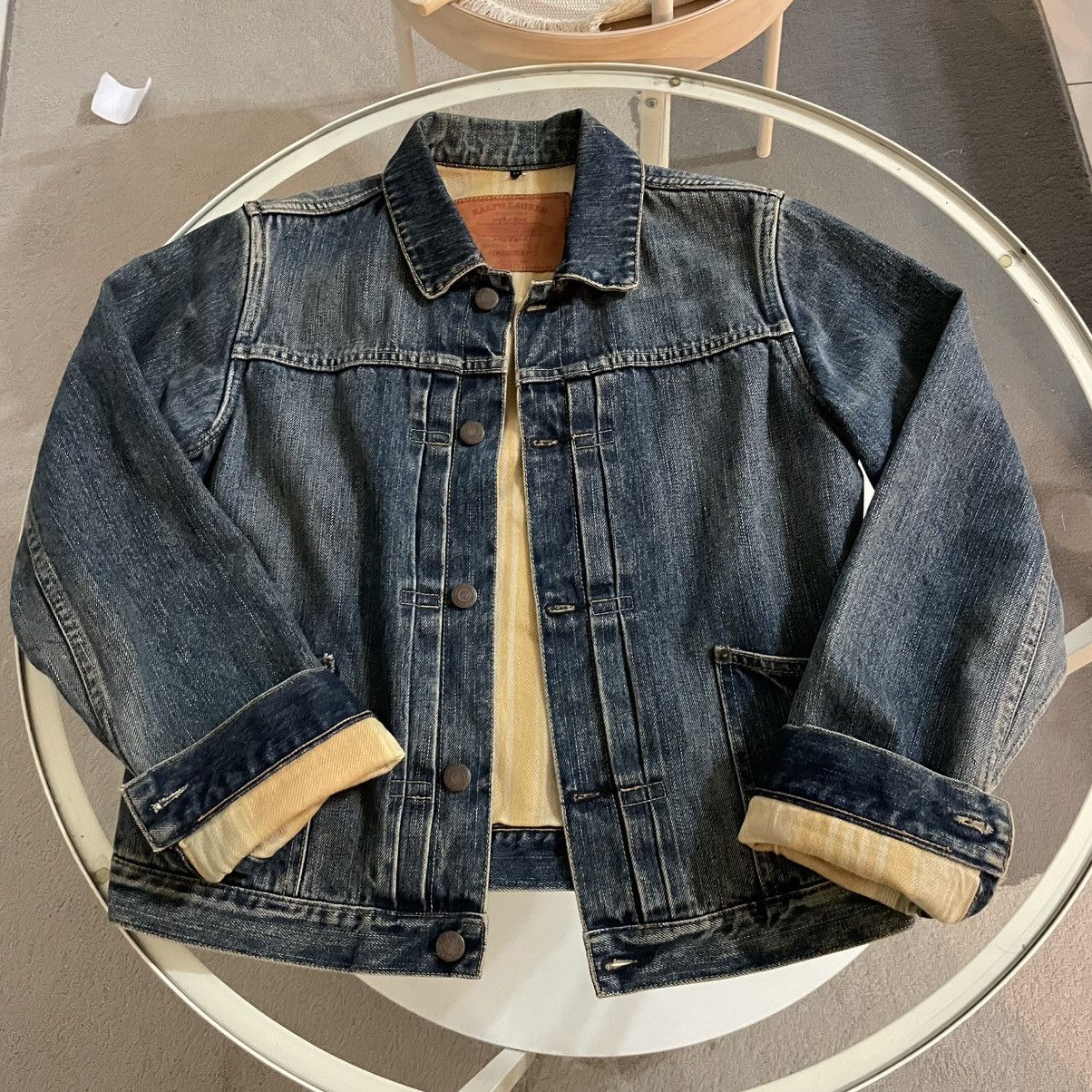 RRL Ralph Lauren × Ralph Lauren Ralph Lauren Type 2 Denim Jacket With Stripe Insulation Size M / US 6-8 / IT 42-44 - 3 Thumbnail
