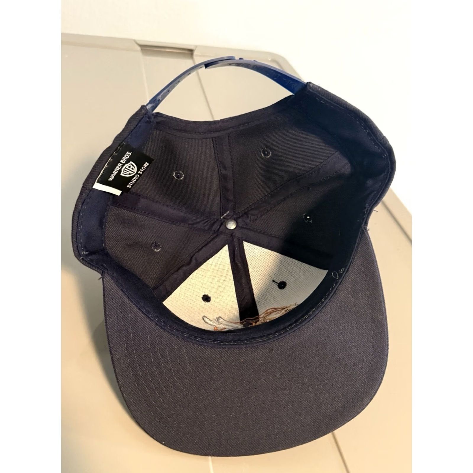 Jordan Brand VINTAGE Warner Brothers Space Jam Hat Snapback Michael Jordan Bugs Bunny Looney OSFA Blue 90s Mens Size ONE SIZE - 4 Thumbnail