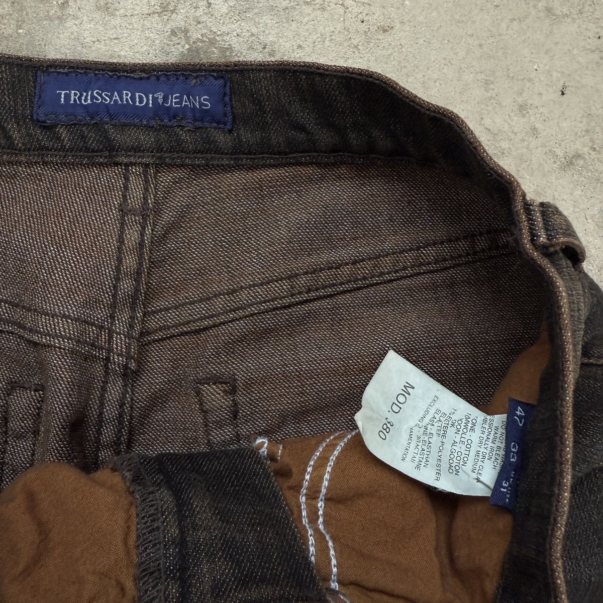 Trussardi Trussardi Brown jeans with natural rusty wash Size US 31 - 3 Thumbnail