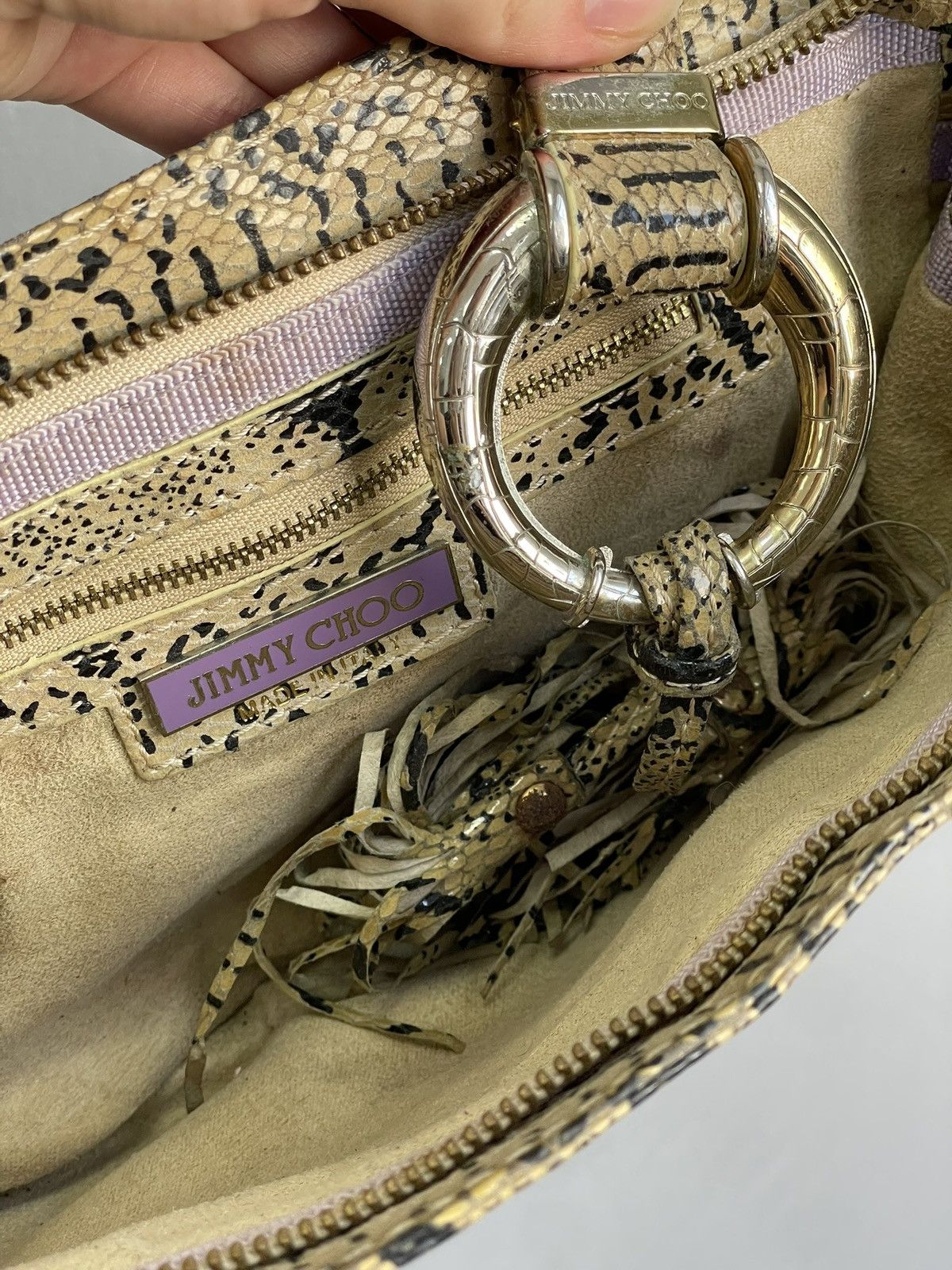 Jimmy Choo Rare python snake hand bag clutch hystericglamour style Size ONE SIZE - 16 Thumbnail