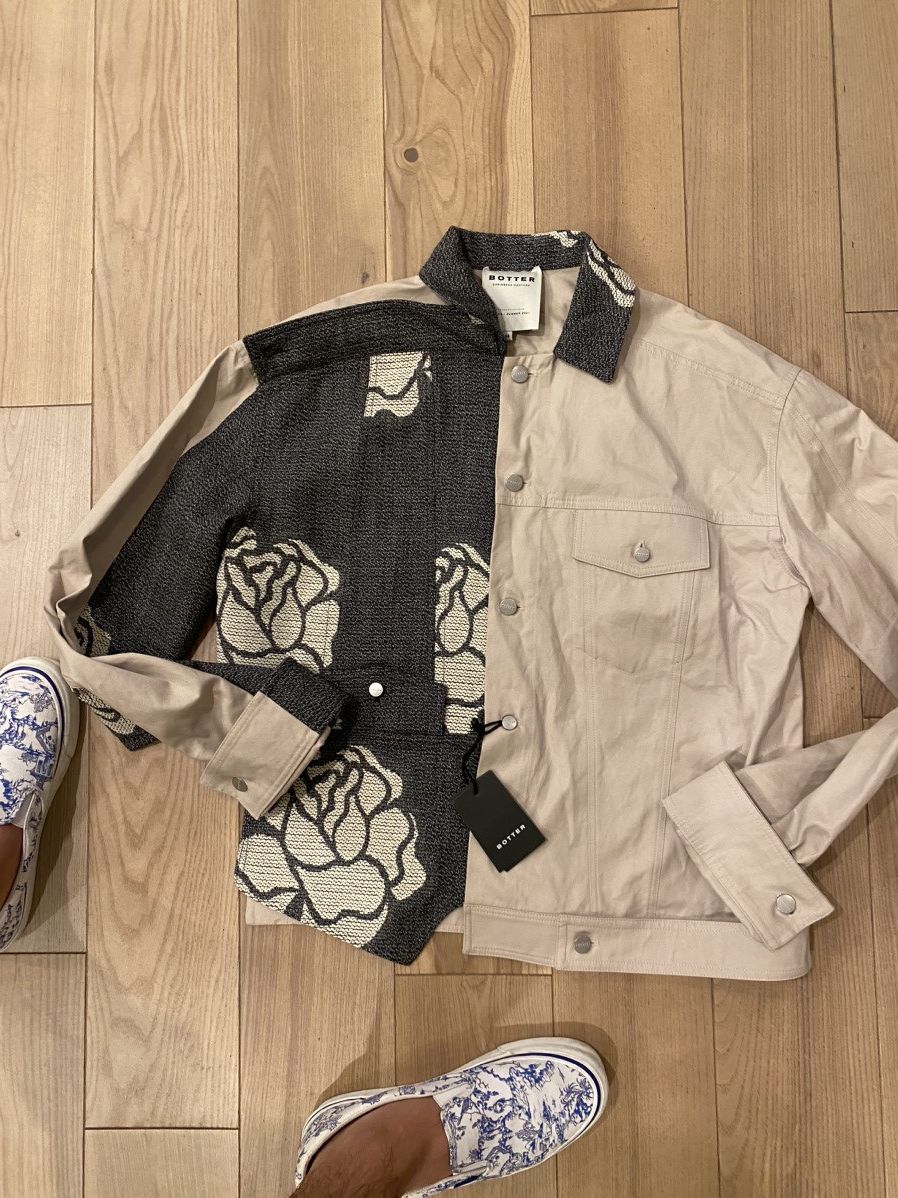 BOTTER FLOWER SLEEVE DENIM JACKET 46 BOTTER FLOWER SLEEVE DENIM JACKET 46