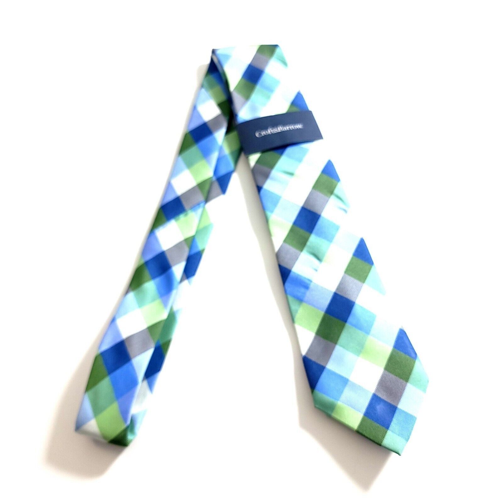 Croft & Barrow Croft & Barrow Blue Green Polyester Skinny Plaid Tie Size ONE SIZE - 7 Thumbnail