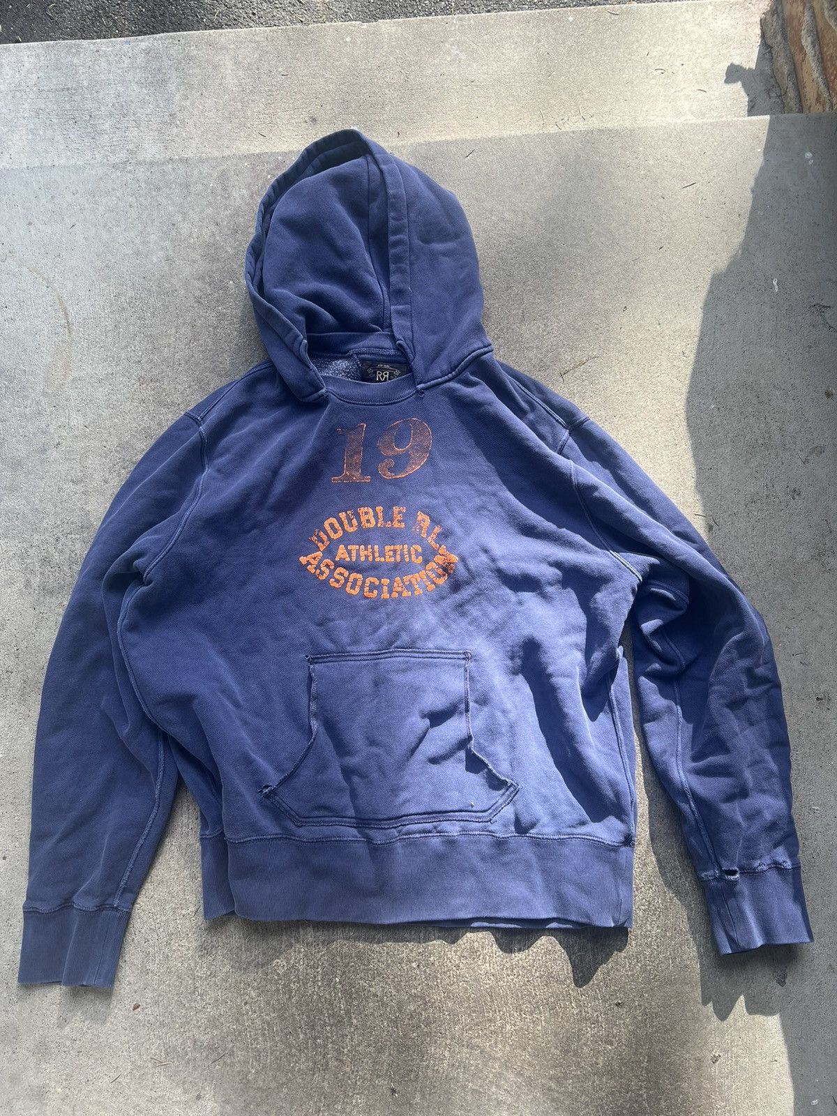 RRL Ralph Lauren Double RL hoodie blue Size US XL / EU 56 / 4 - 1 Thumbnail