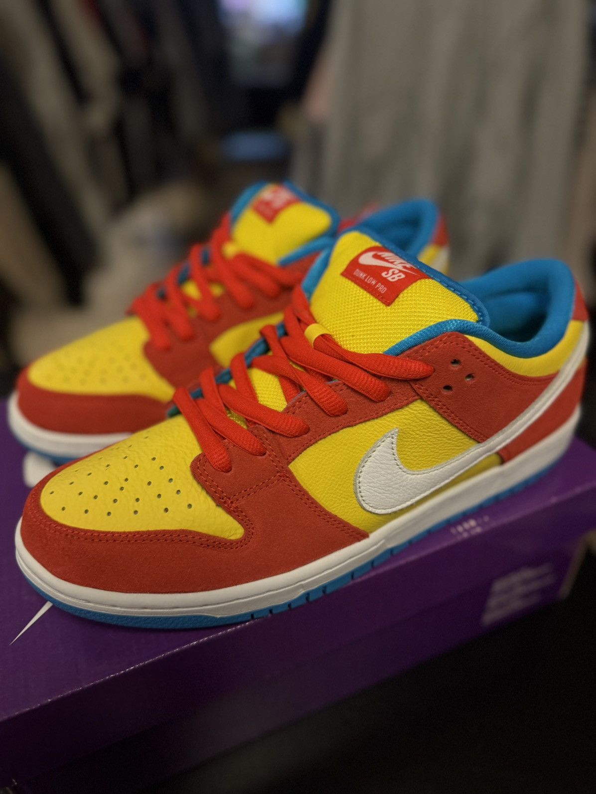 Nike Nike Dunk Low SB Bart Size 10.5 (BQ6817-602) 🧼 Size US 10.5 / EU 43-44 - 4 Thumbnail