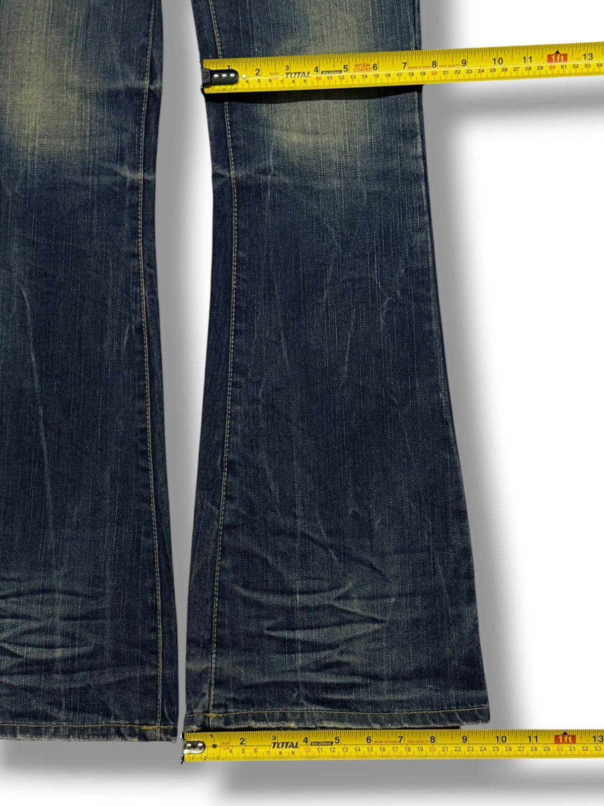 Japanese Brand Vintage Y2K Maraxia Bootcut Flared Denim | Vintage Fade W30 Size 30" / US 8 / IT 44 - 18 Thumbnail