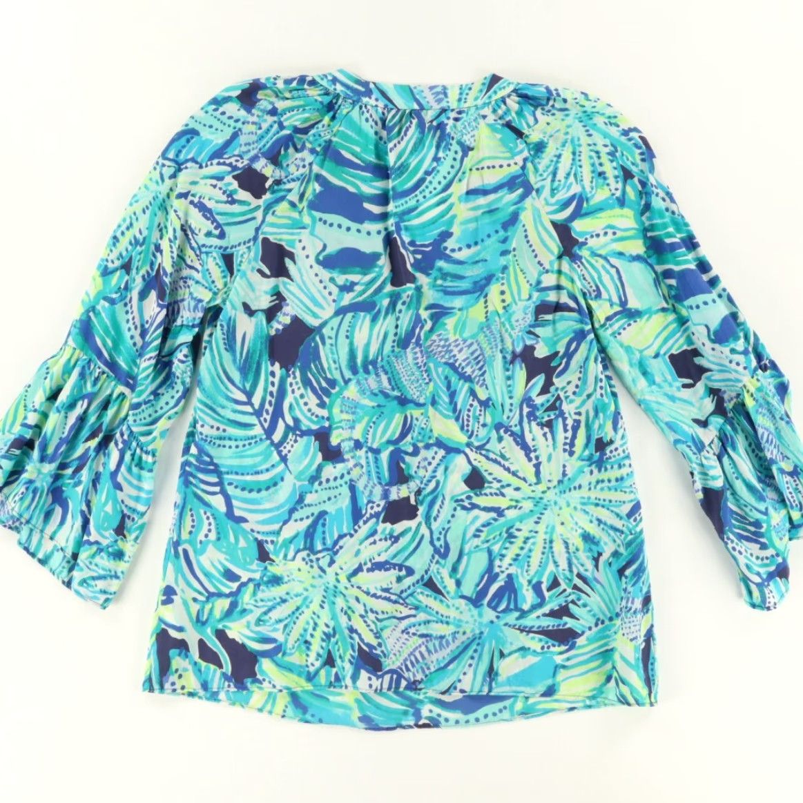 Lilly Pulitzer Lilly Pulitzer Matilda Armadilly Dally All Over Print V-Neck 3/4 Sleeve Top Women's XS Size XS / US 0-2 / IT 36-38 - 4 Thumbnail