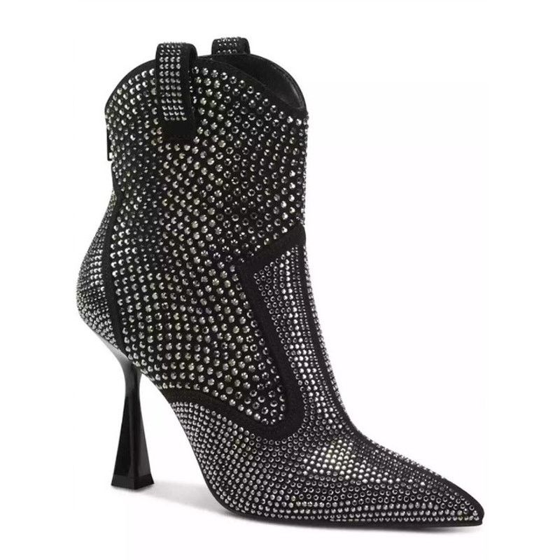 I.N.C INC Womens Oaklynne Black Rhinestone Booties NIB Size 7 Size US 7 / IT 37 - 5 Thumbnail