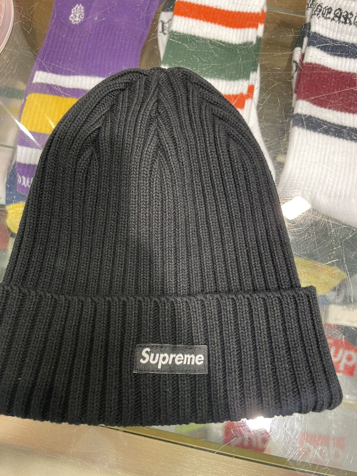 Supreme Supreme overdyed beanie black | Grailed