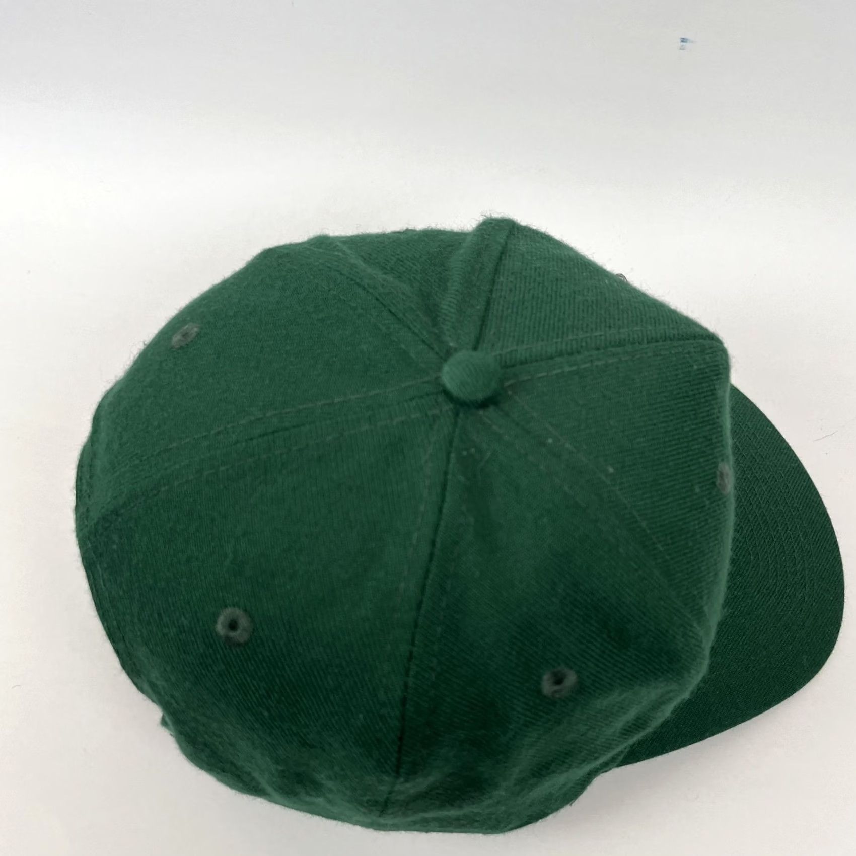 Vintage VINTAGE KC Hat Snap Back One Size Green Solid Wool Blend Twill Blank Baseball Size ONE SIZE - 6 Thumbnail