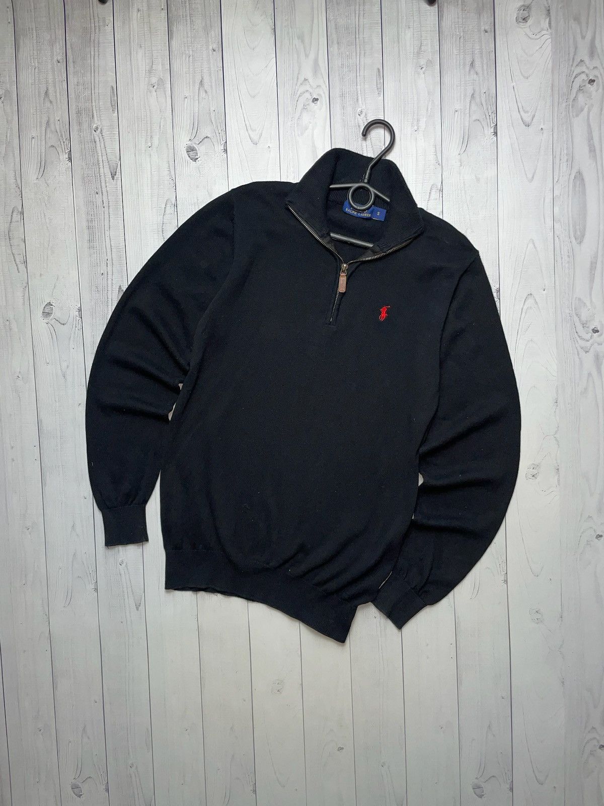 Polo Ralph Lauren × Vintage Vintage polo Ralph Lauren zip 1/4 sweater size S logo Size US S / EU 44-46 / 1 - 1 Thumbnail
