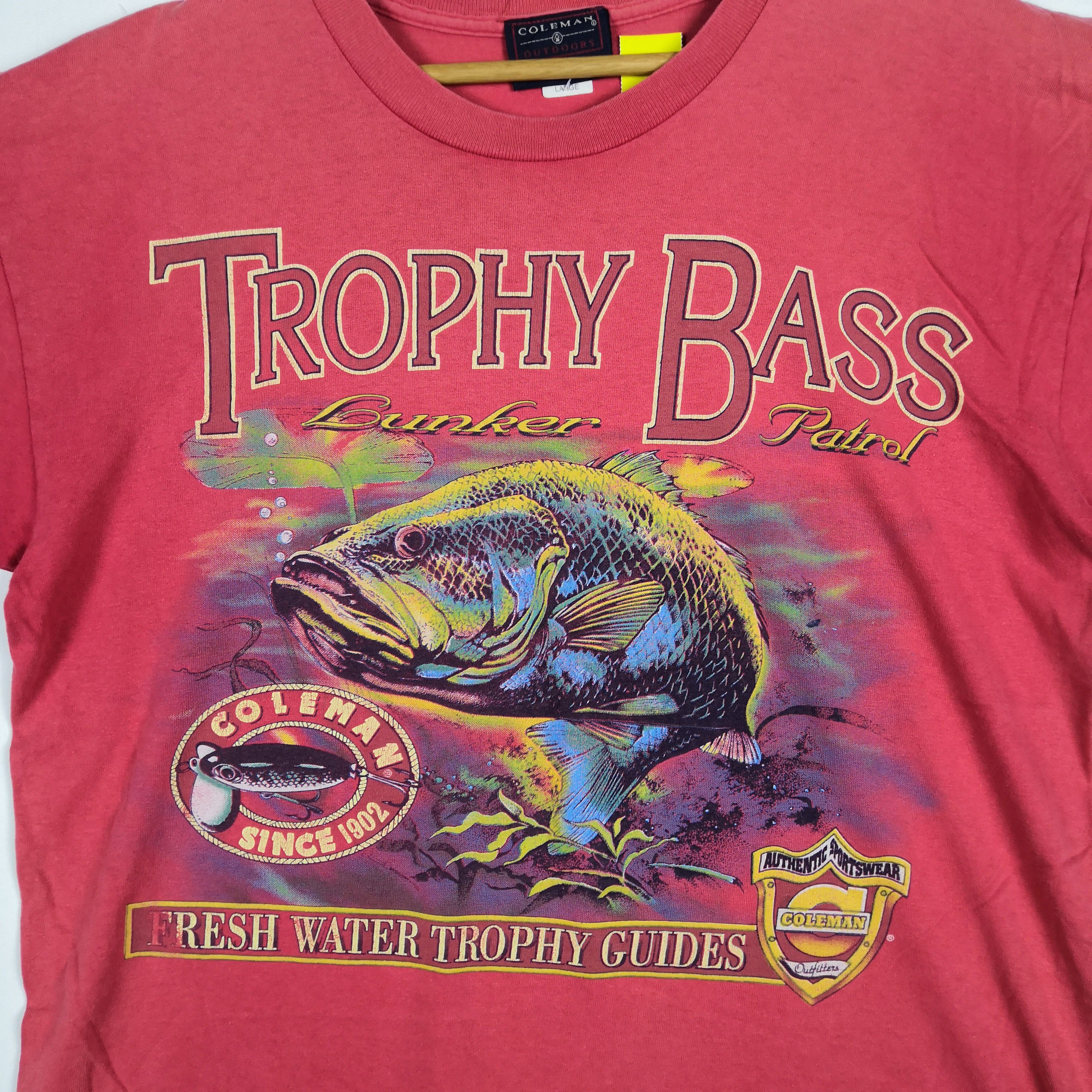 Bass Vintage Trophy Bass T-Shirt Fishing Bunker 56789 Size US L / EU 52-54 / 3 - 2 Thumbnail
