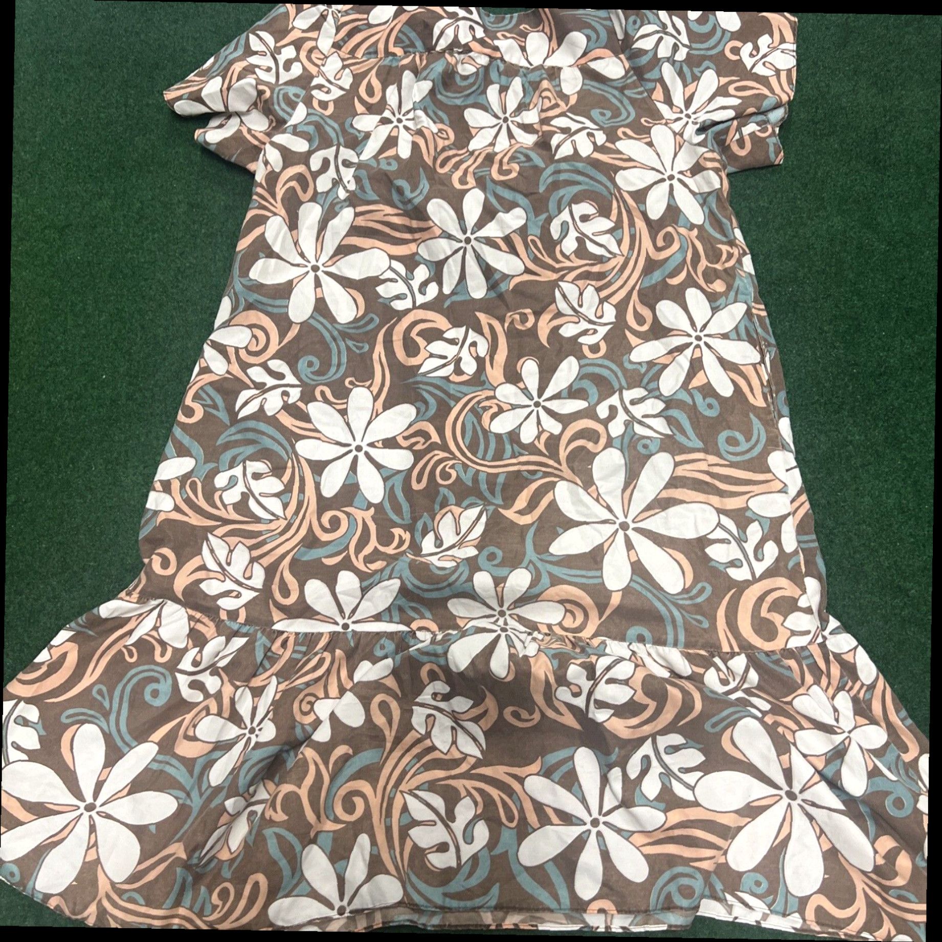 Vintage Vintage Hawaiian Togs Ladies Long Dress Size XL Tropical Flower MUMU Size XL / US 12-14 / IT 48-50 - 6 Thumbnail