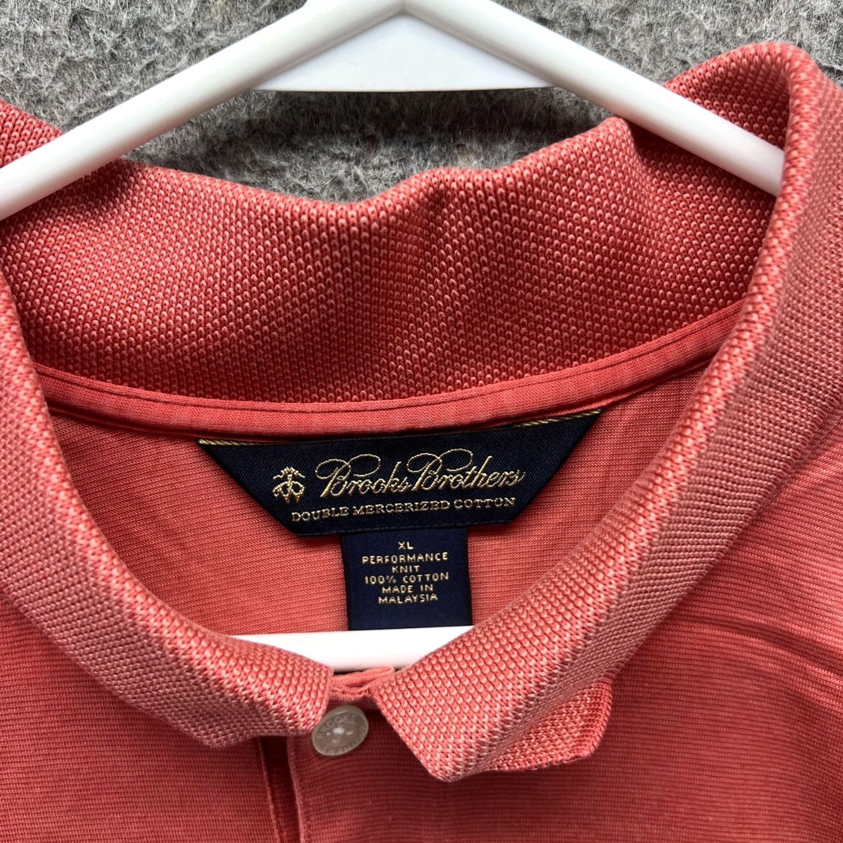 Brooks Brothers Brooks Brothers Polo Shirt Mens XL Red Double Mercerized Cotton Knit Casual Shirt Mens XL Red Brooks Brothers Polo Size US XL / EU 56 / 4 - 5 Thumbnail