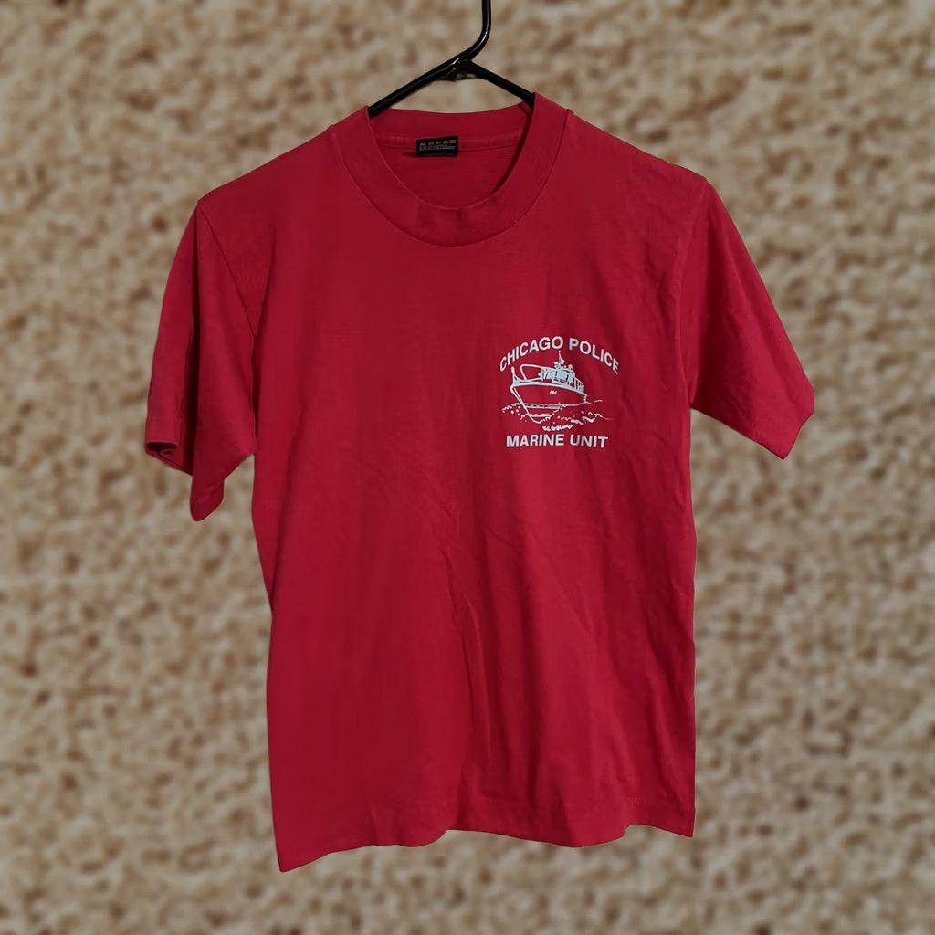 Fruit Of The Loom VINTAGE Chicago Police Marine Unit USA Magenta Single Stitch T-Shirt Adult S Pink Fruit of the Loom USA Size US S / EU 44-46 / 1 - 1 Thumbnail
