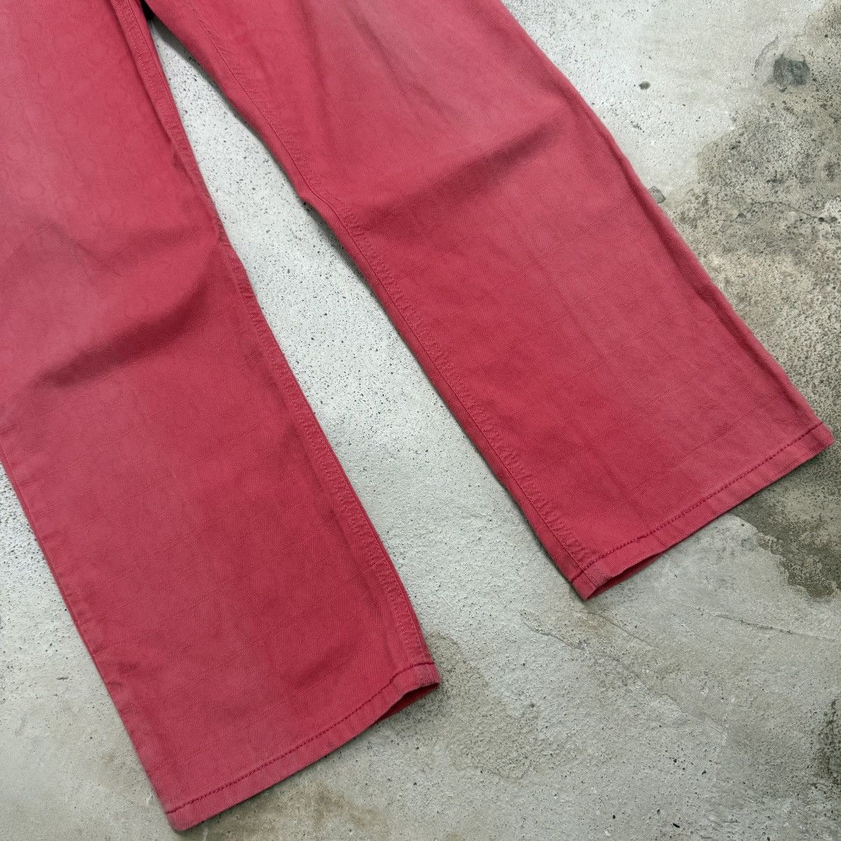 Salvatore Ferragamo Vintage Salvatore Ferragamo Faded Monogram Denim Pants Size US 29 - 4 Thumbnail