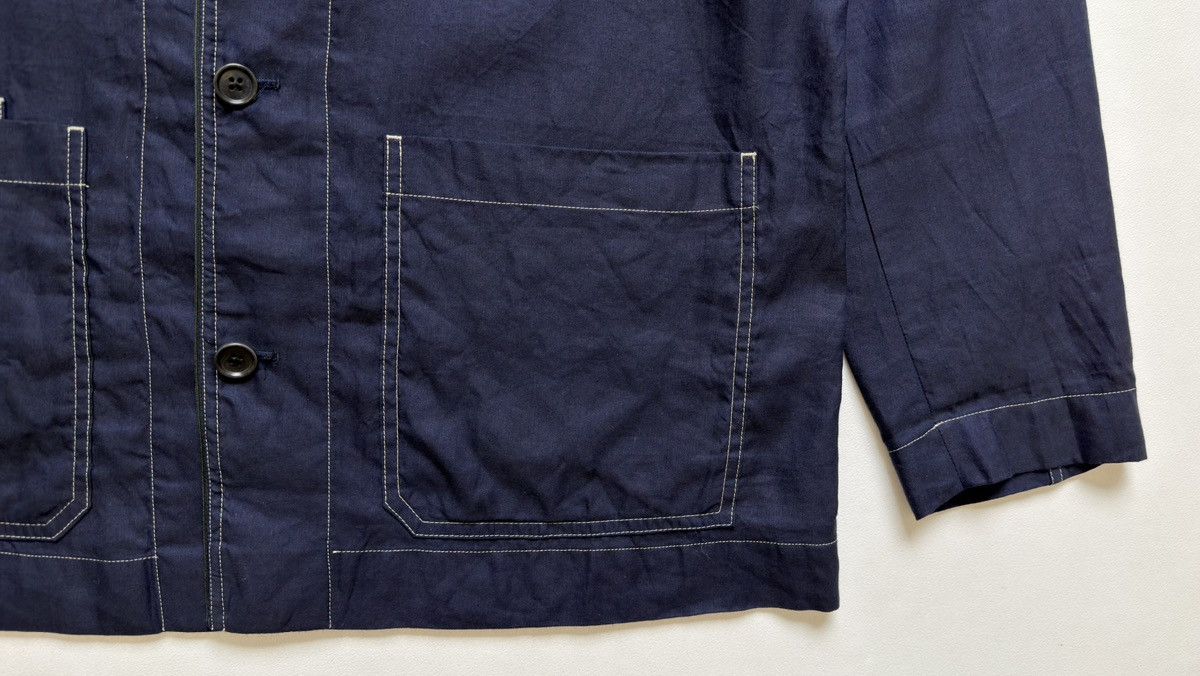 Dries Van Noten Dark Blue Contrast Stitch Utility Jacket Size US L / EU 52-54 / 3 - 7 Thumbnail