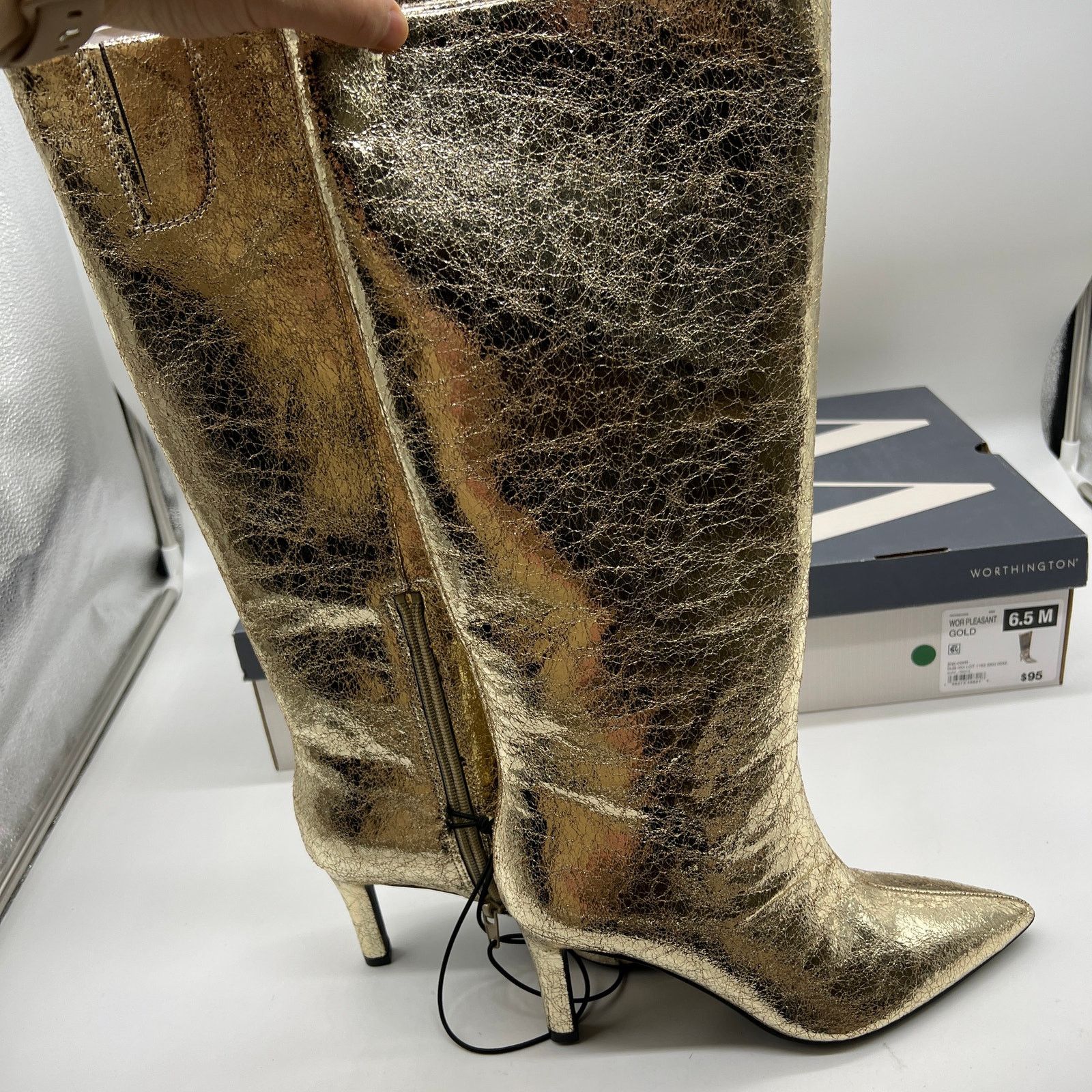 Other Worthington Womens Pleasant Stiletto Heel Dress Boots Size US 6.5 / IT 36.5 - 4 Thumbnail
