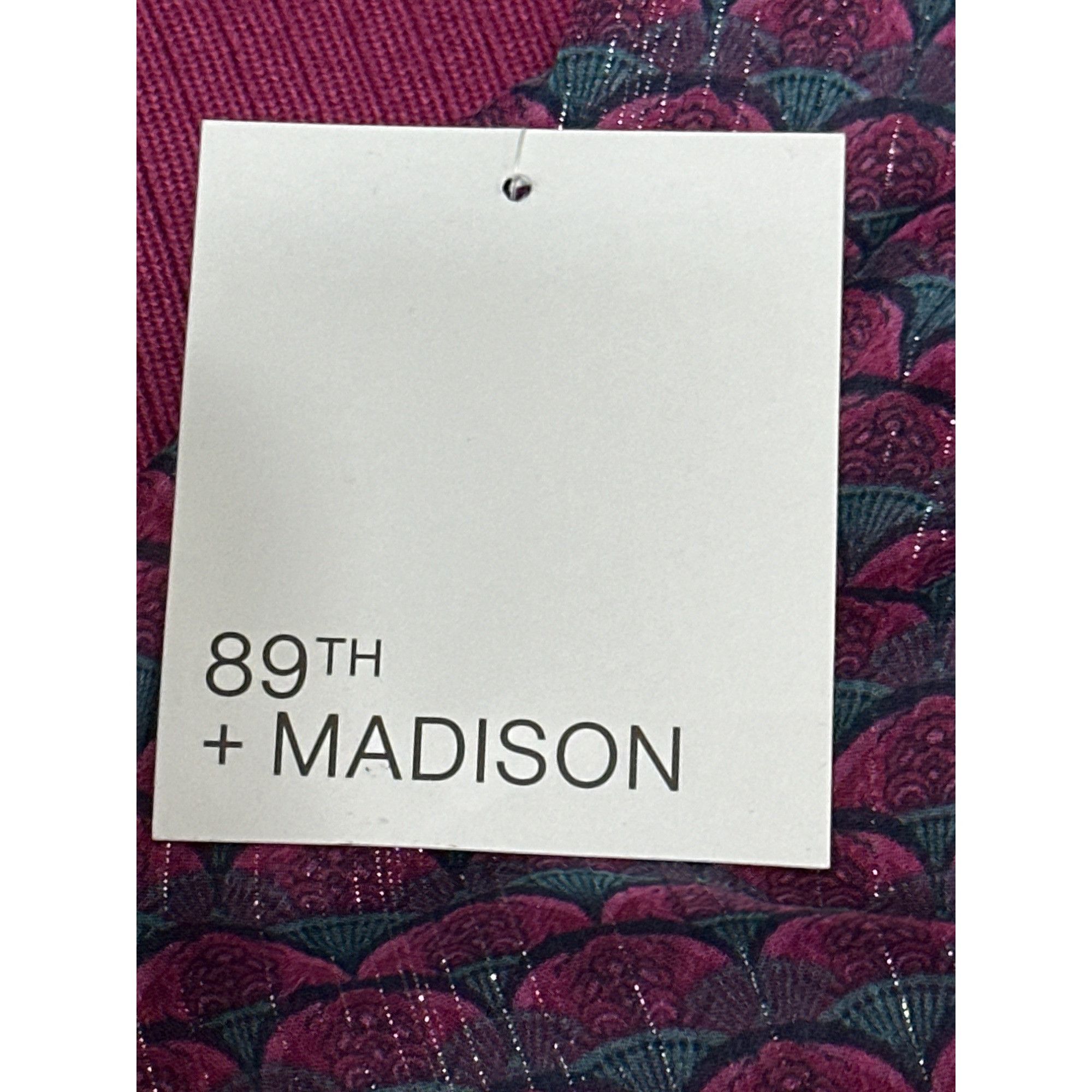 Other 89th Madison NWT Medium Sheer Magenta Haze Knit Peplum Top M Size M / US 6-8 / IT 42-44 - 11 Thumbnail