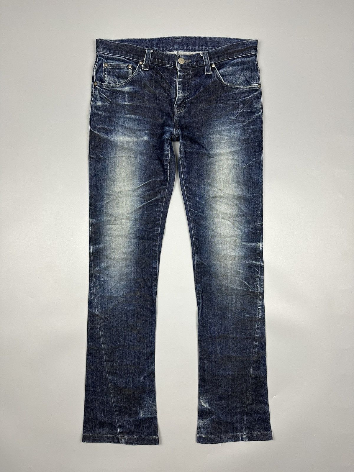 Tornado Mart 🔥Flared🔥Tornado Mart Whiskered Design Flared Jeans Size US 31 - 1 Thumbnail