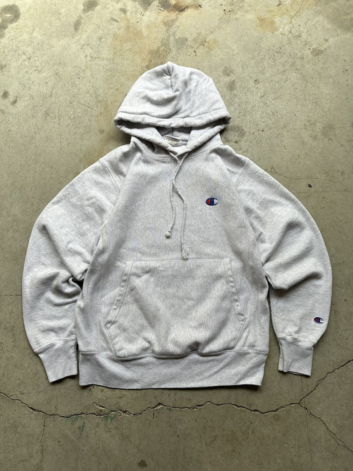 Champion Vintage Y2K Grey Champion reverse weave hoodie Size US S / EU 44-46 / 1 - 1 Thumbnail
