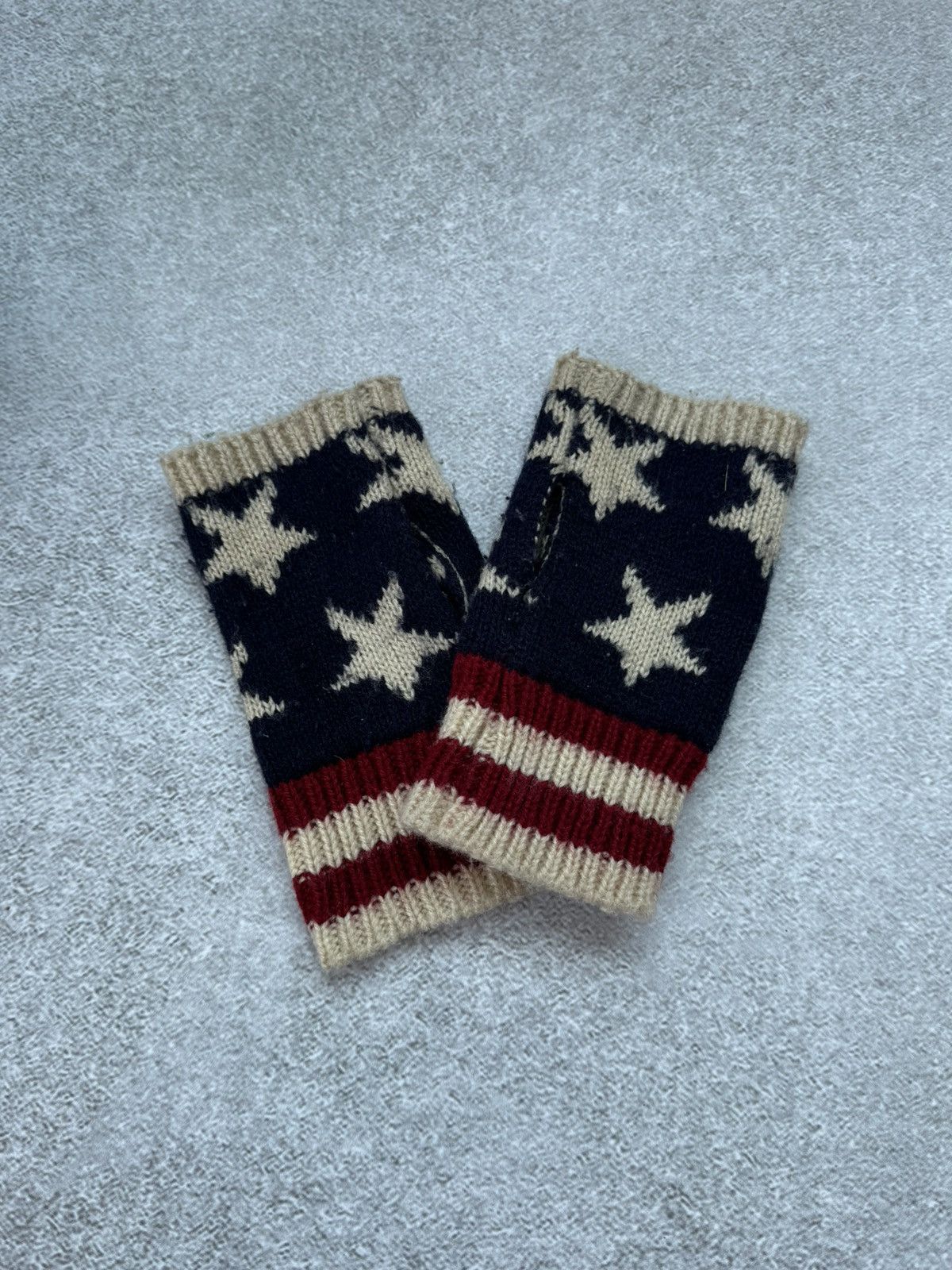 Polo Ralph Lauren Polo Ralph Lauren Rare American Flag USA Fingerless gloves Size ONE SIZE - 2 Thumbnail