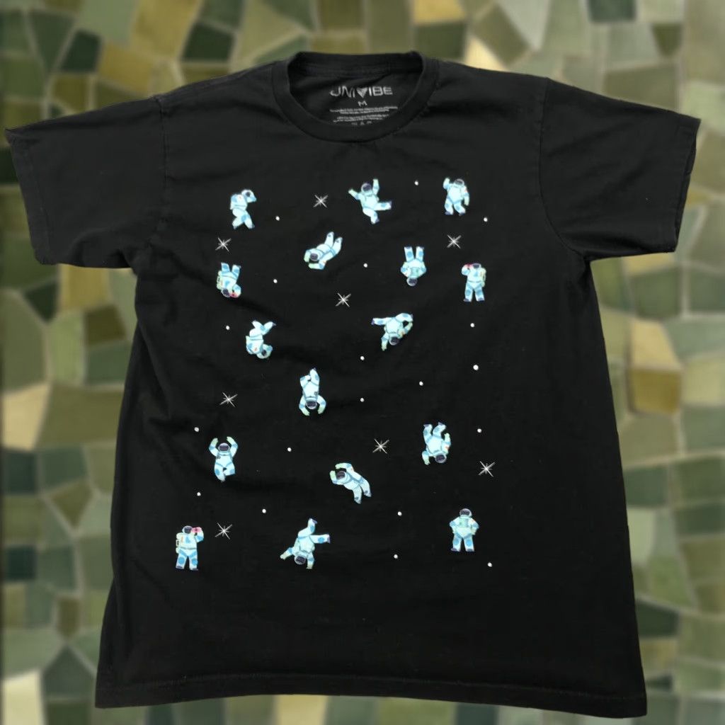 Univibe Univibe Astronaut Shirt Adult Medium Black NASA Outerspace Space Walk Stars Mens Size US M / EU 48-50 / 2 - 1 Thumbnail