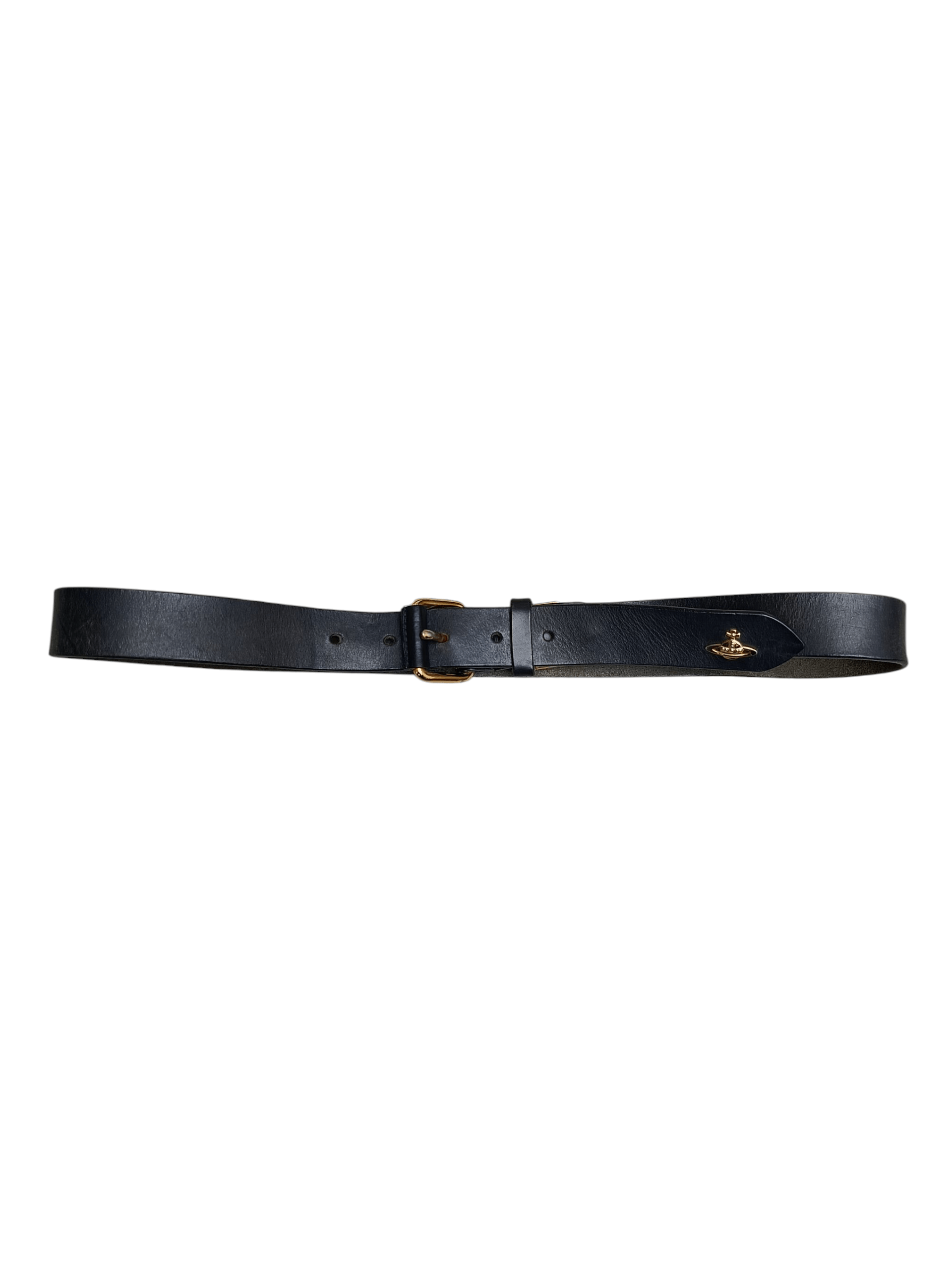 Leather CUSTOM MADE VIVIENNE WESTWOOD LOGO RIVET LEATHER BELT Size 32 - 1 Thumbnail