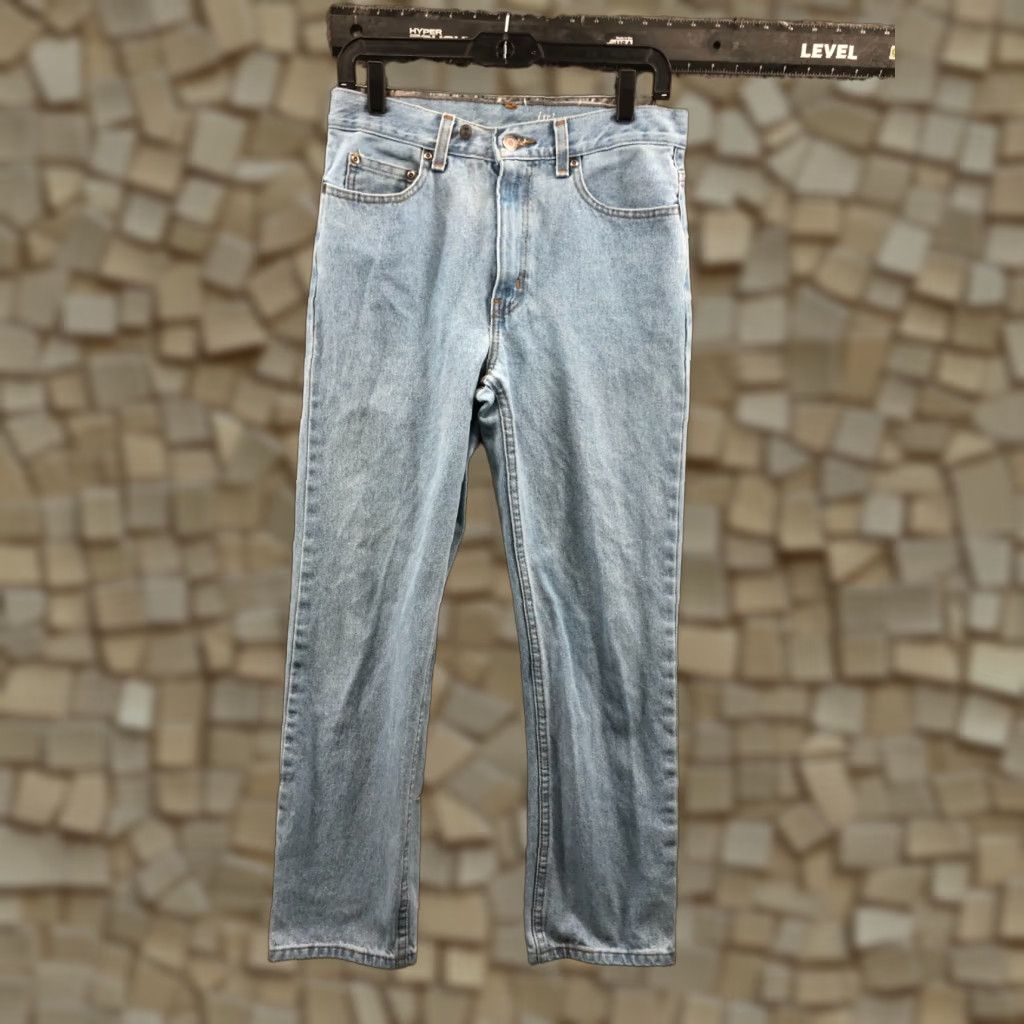 George George Jeans Mens 29x30 Regular Mid Stone Blue 5-Pocket Denim Straight Blah Size US 29 - 1 Thumbnail