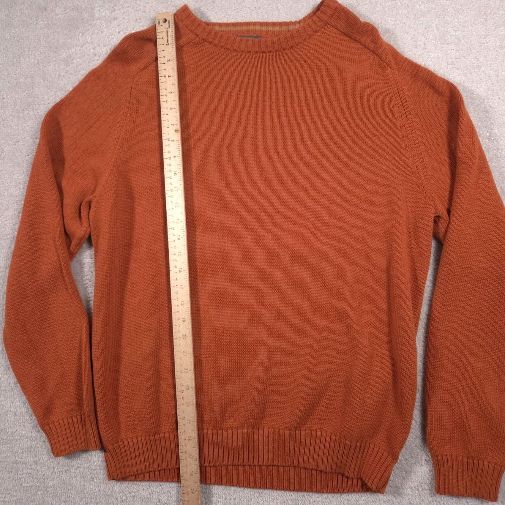 Vintage St. John's Bay Sweater Mens M Orange Cotton Knit Crewneck Pullover Raglan Knit Style Casual Fall Mens Size US M / EU 48-50 / 2 - 5 Thumbnail