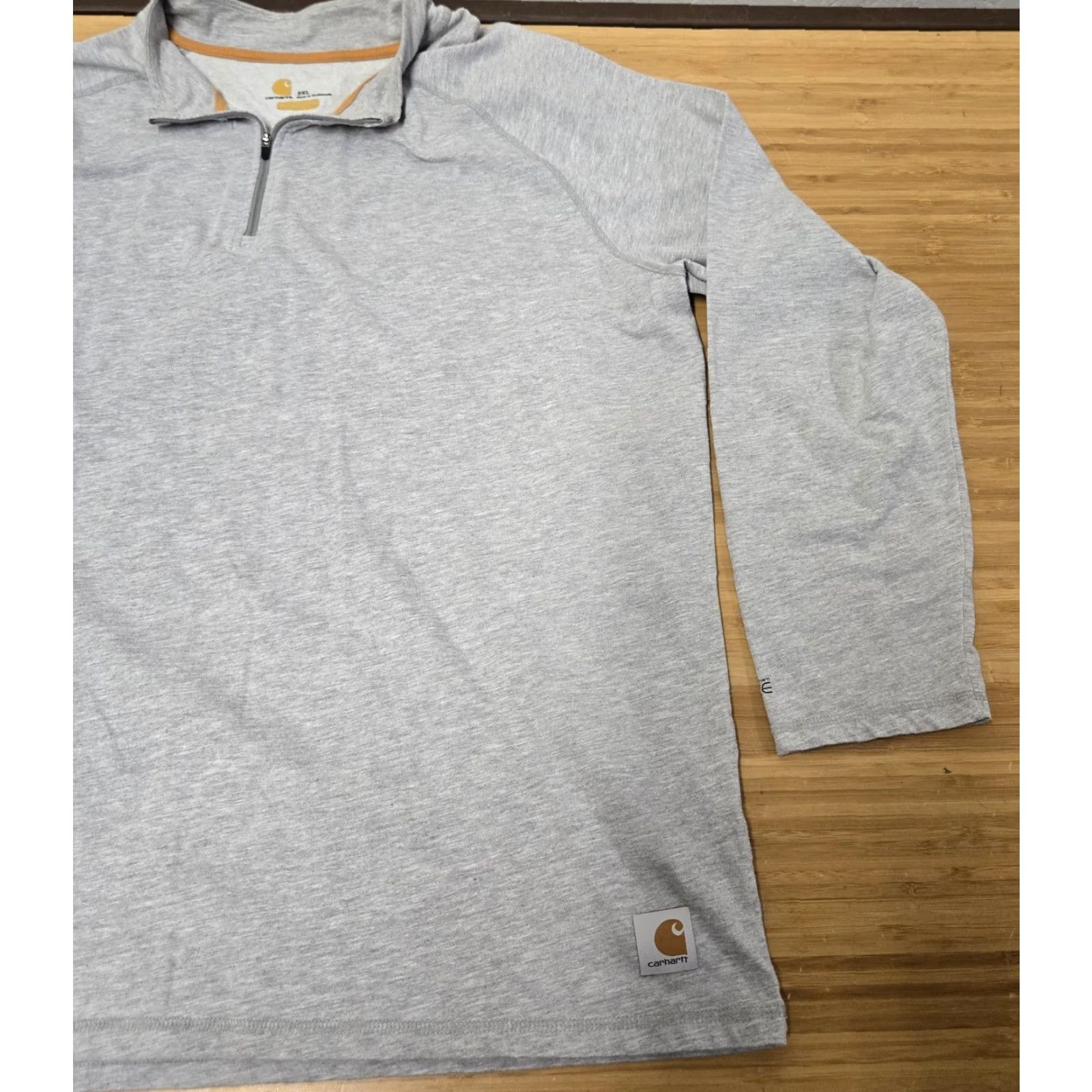 Carhartt Carhartt Pullover Mens 2XL Gray Quarter Zip Long Sleeve Relaxed Fit Workwear Size US XXL / EU 58 / 5 - 2 Thumbnail