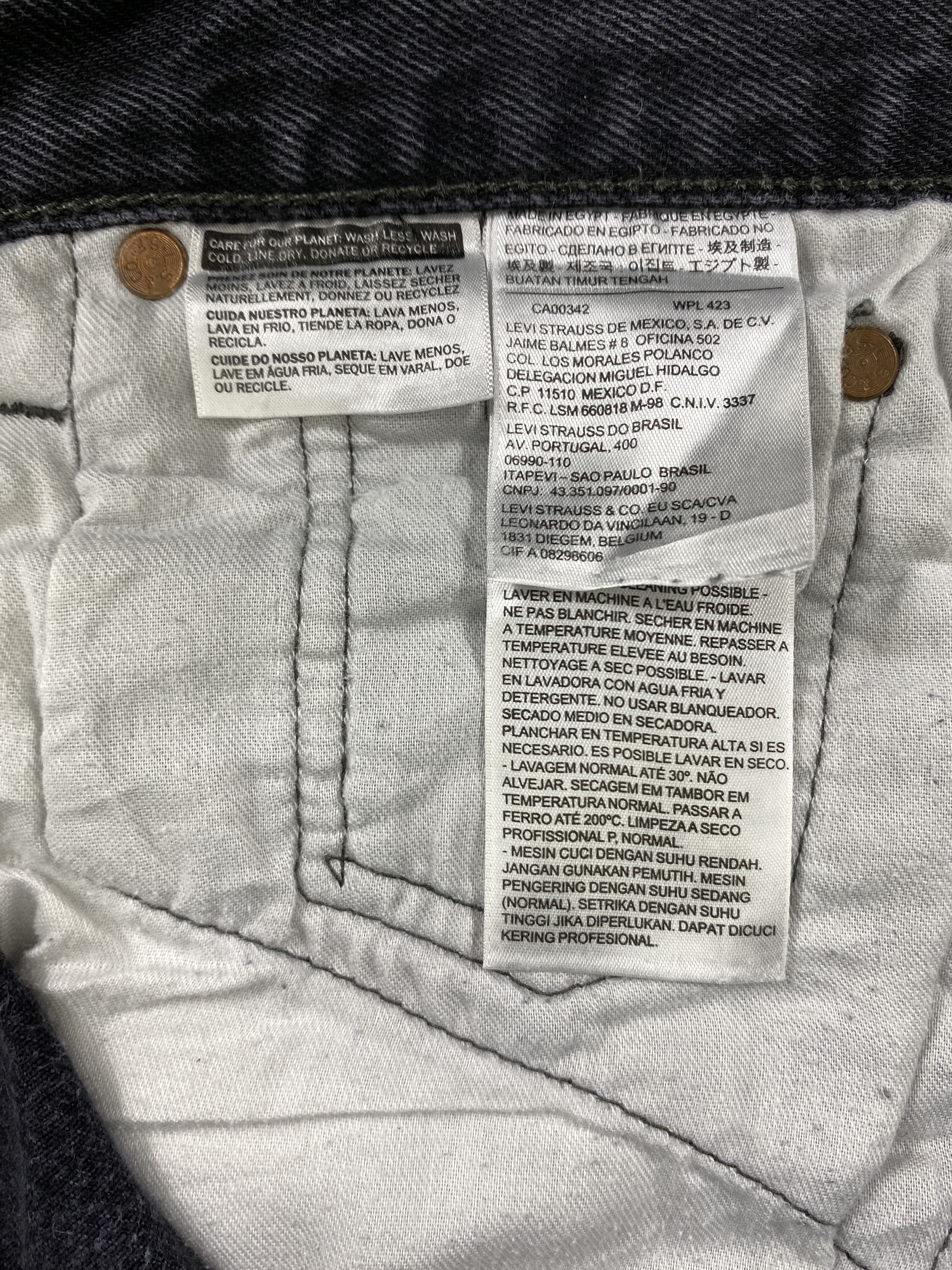 Levi's Black Vintage Levis 501 Jeans 30x30 - JN3150 Size US 30 / EU 46 - 11 Thumbnail