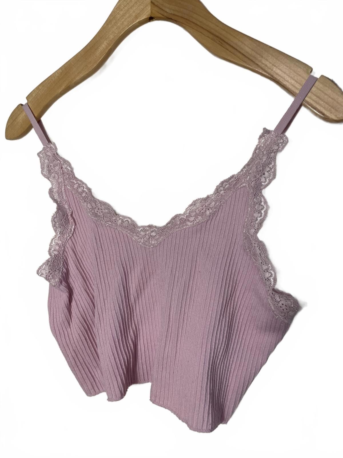 Other mi ami Lace Trim Cami Blouse Tank Top Women's Small Purple Size S / US 4 / IT 40 - 1 Thumbnail