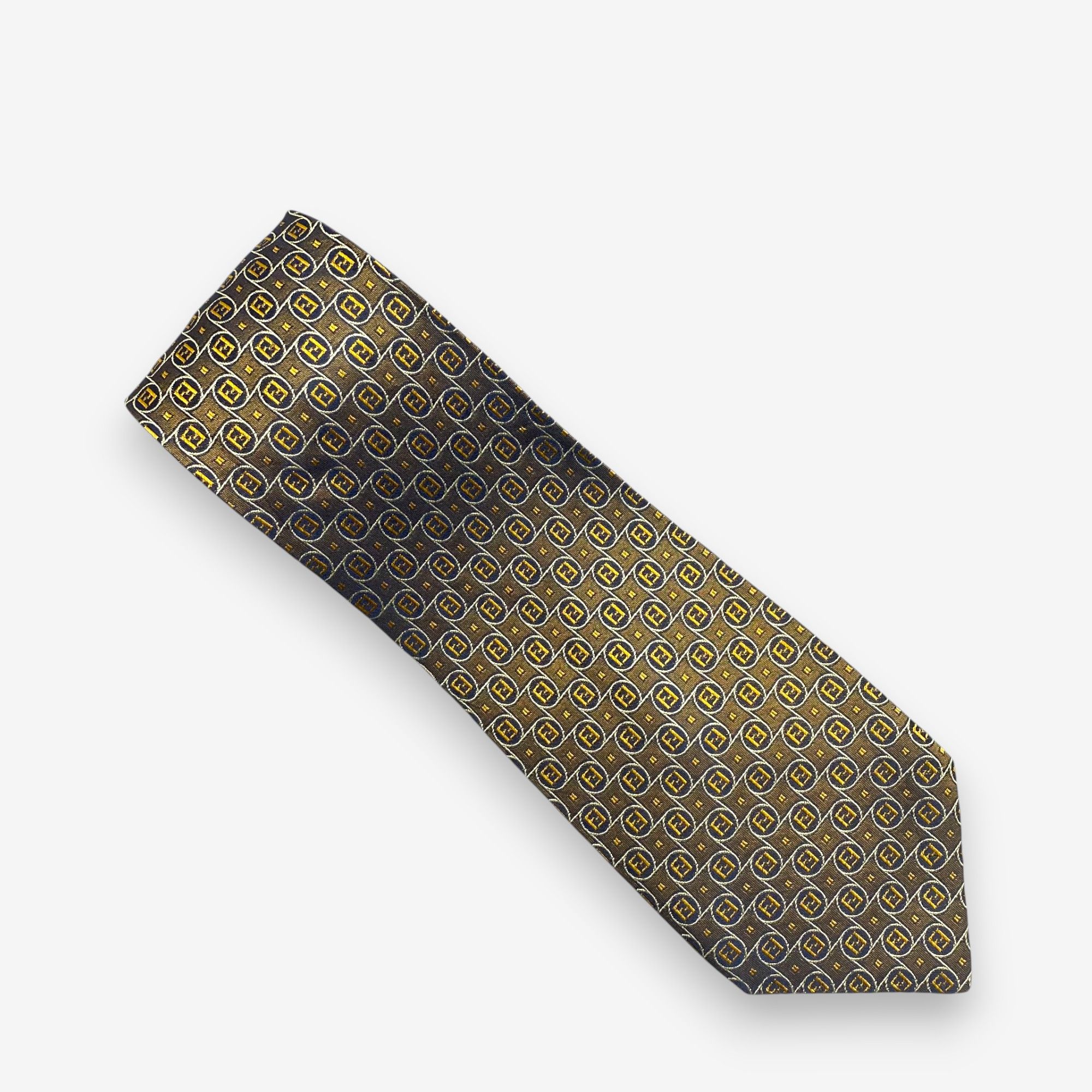 Fendi Vintage Fendi SILK Necktie Cravate Pure Silk Neck Tie Size ONE SIZE - 2 Thumbnail