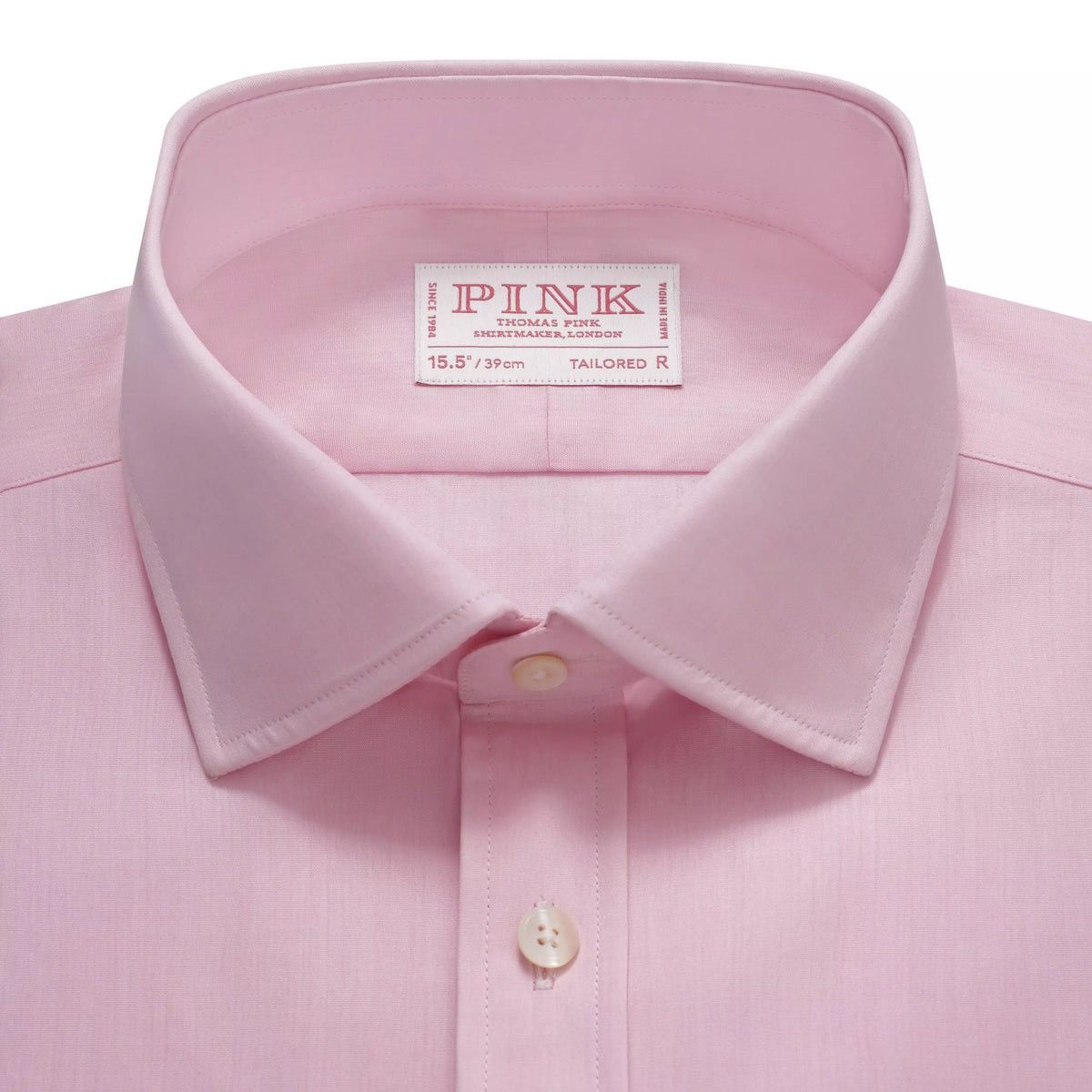 Thomas Pink Thomas Pink Tailored Fit Men's Dress Shirt Pink Long Sleeve Size US M / EU 48-50 / 2 - 3 Thumbnail